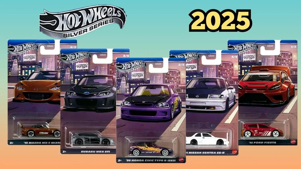 Hot Wheels Silver Series – Compact Kings (2025) Full Set