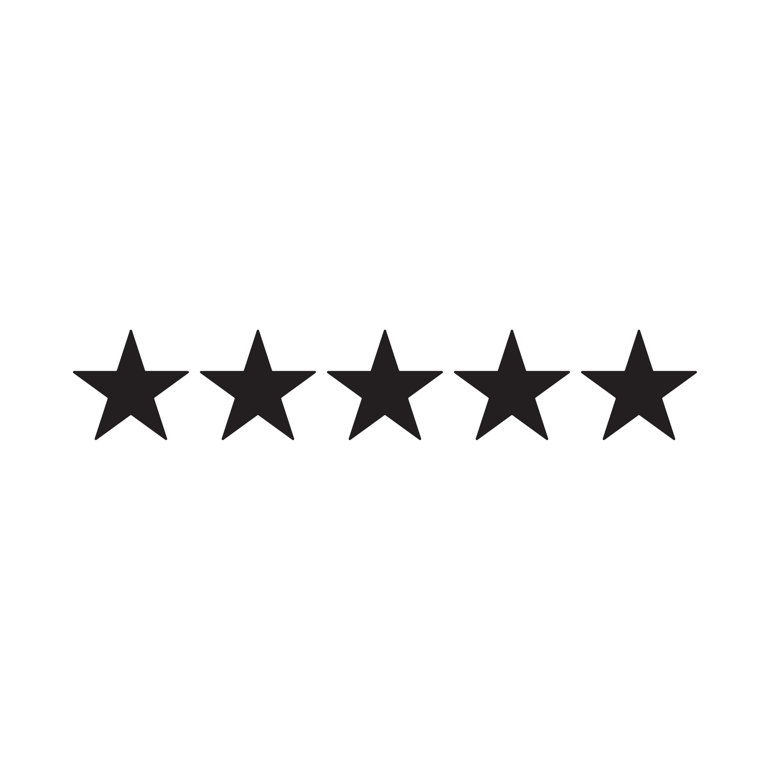 A five-star review badge with a 4.5-star rating on a black background.