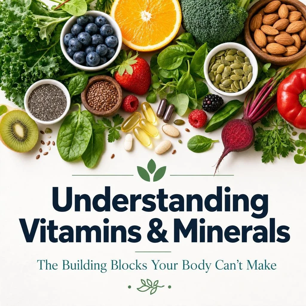 Understanding Vitamins &amp; Minerals — The Building Blocks Your Body Can't Make