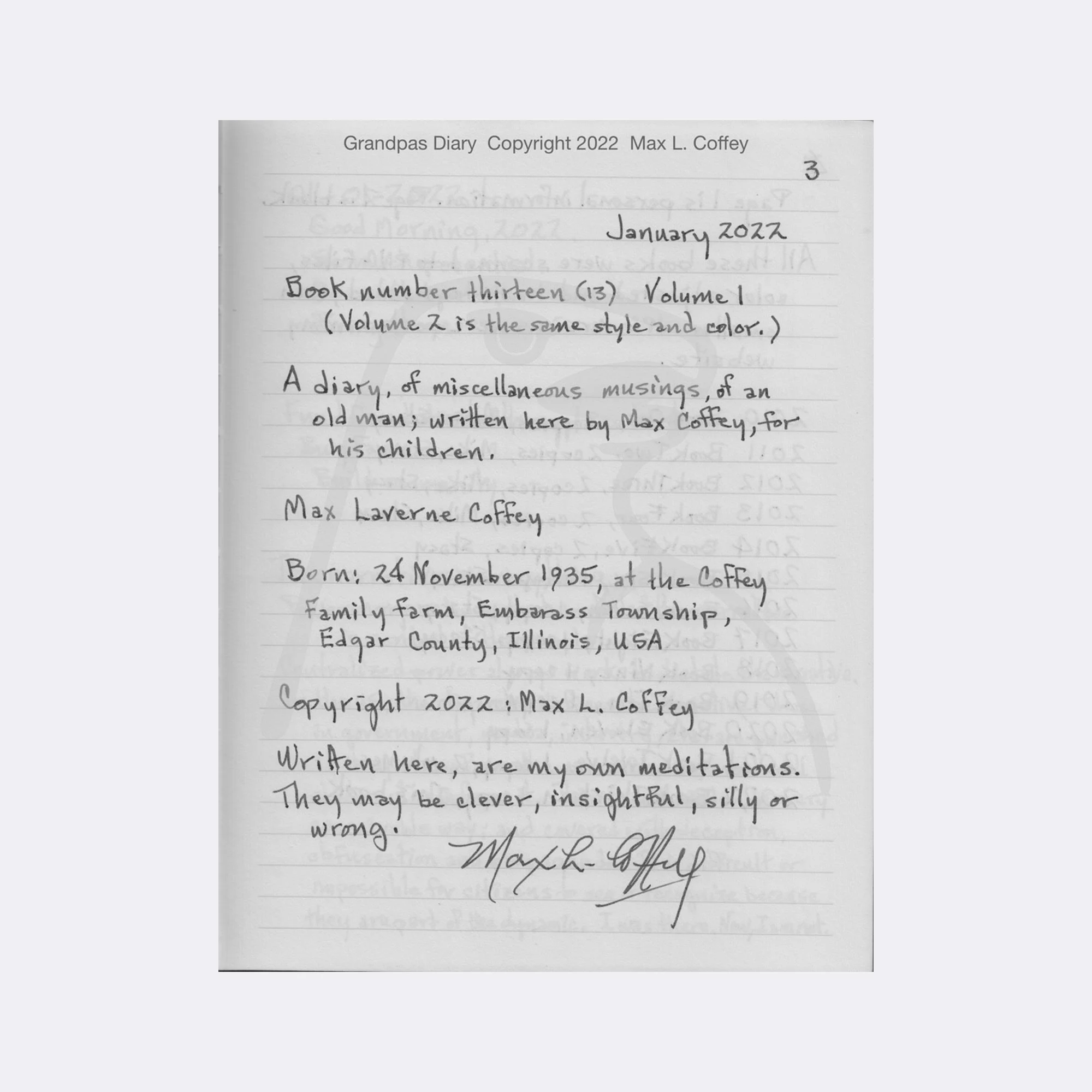 Grandpas Diary 2022