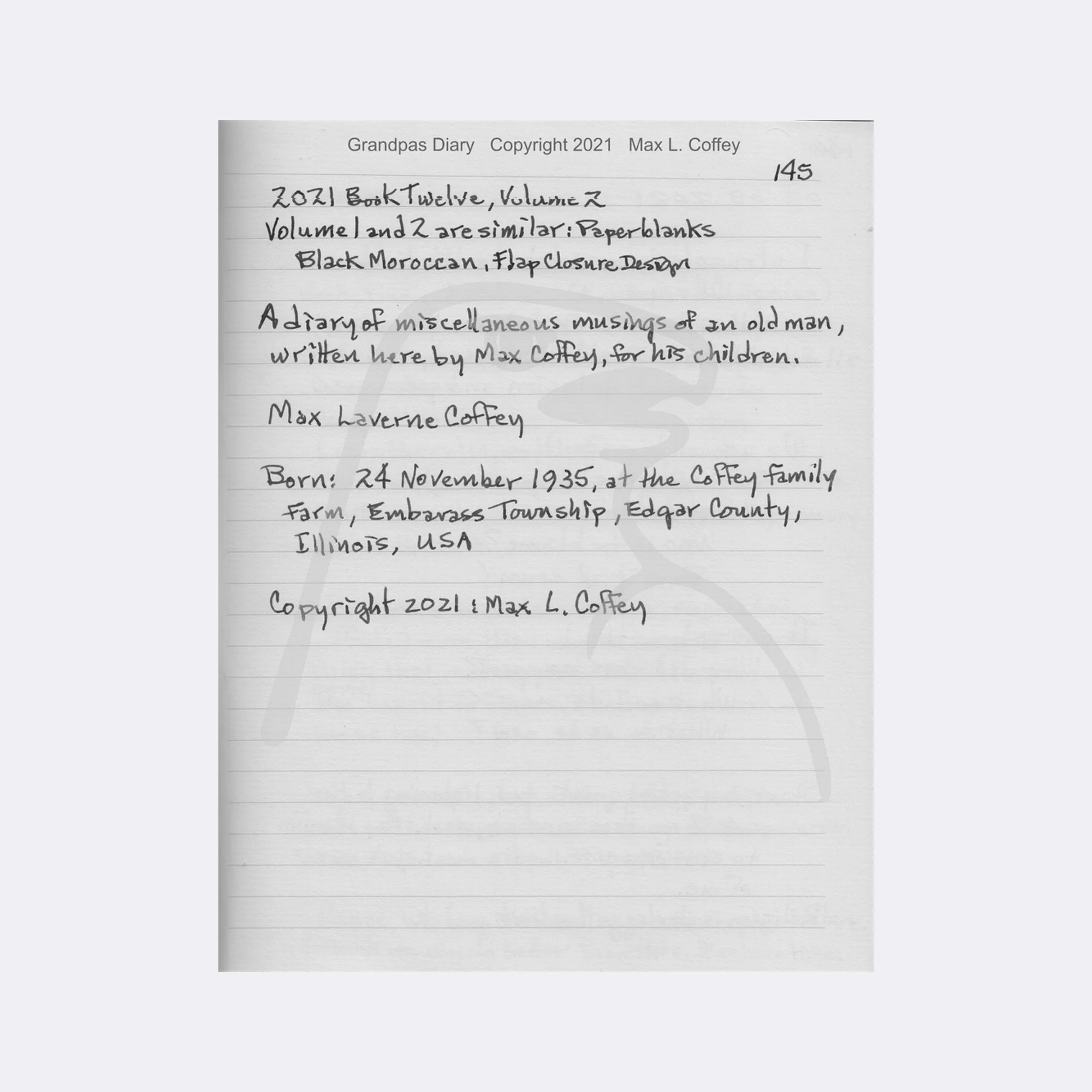 Grandpas Diary 2021