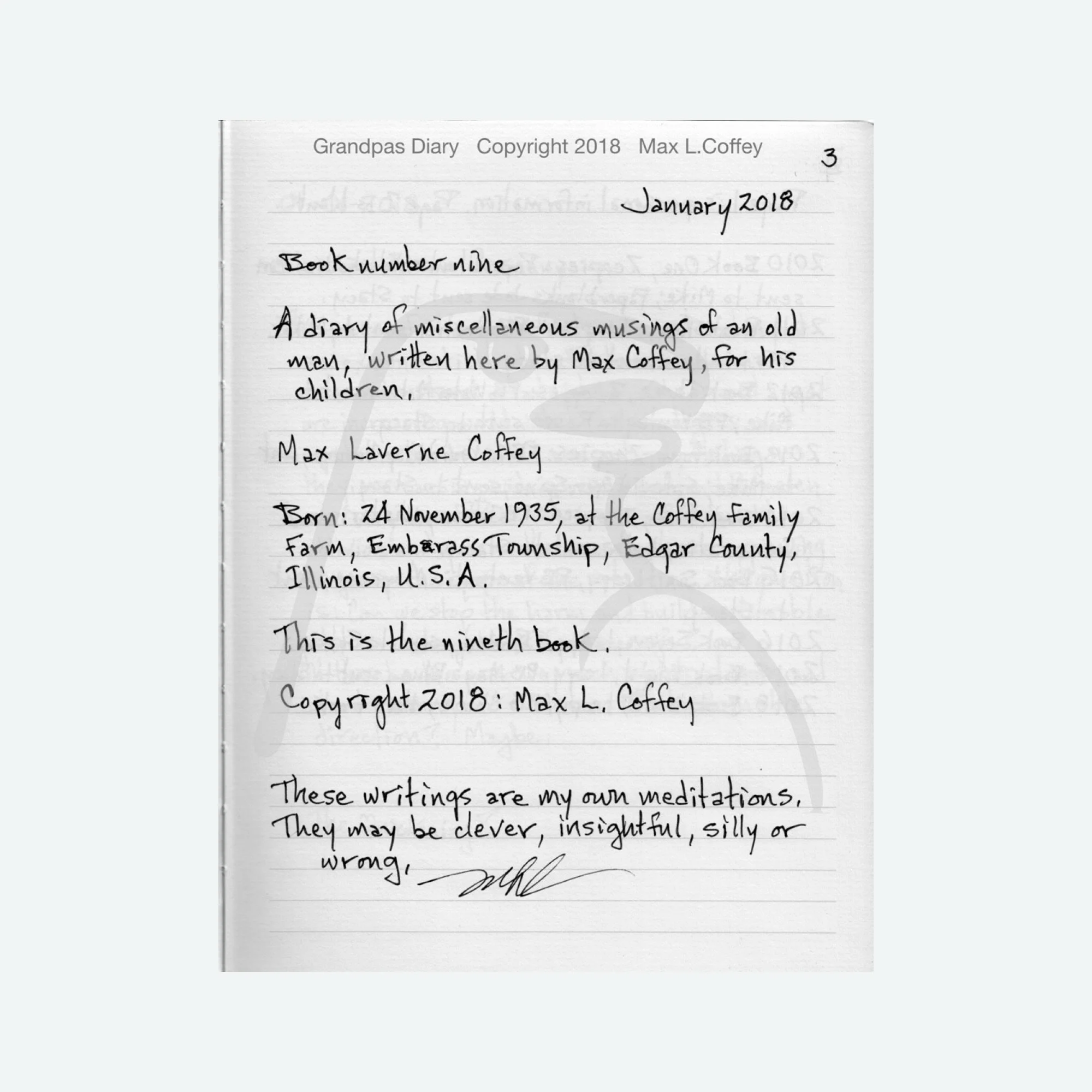 Grandpas Diary 2018