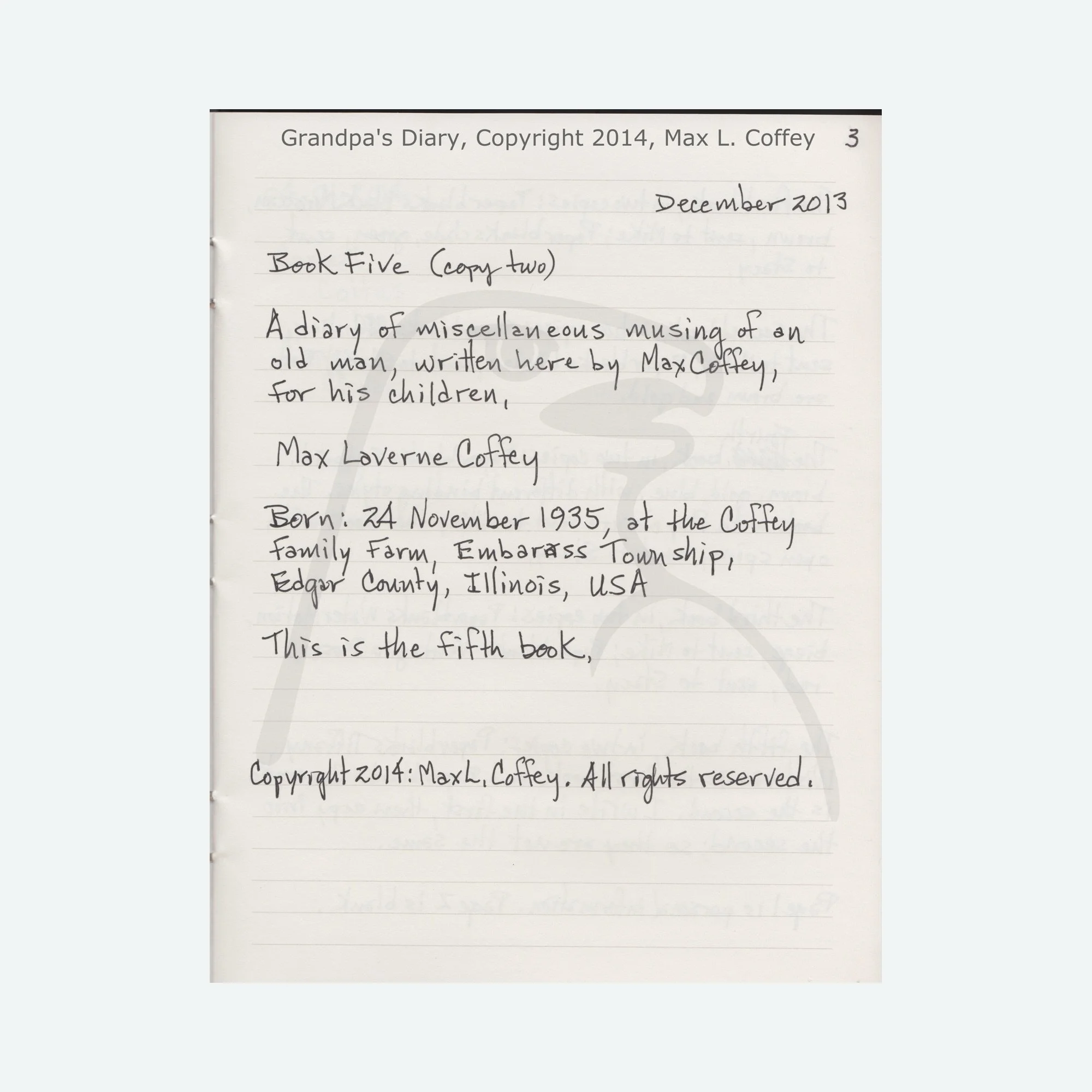 Grandpas Diary 2014