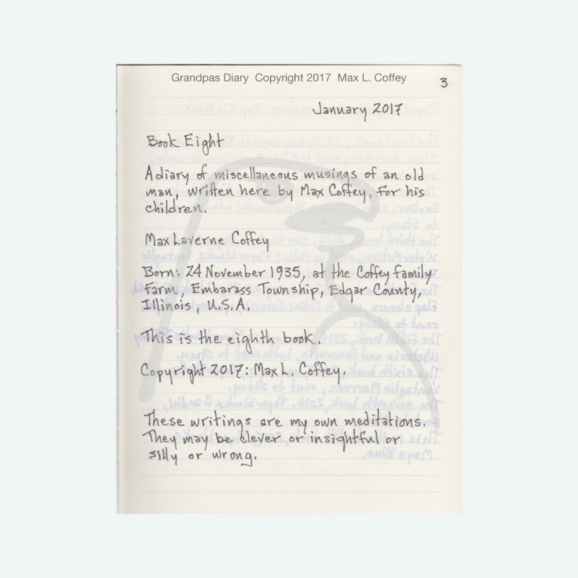 Grandpas Diary 2017