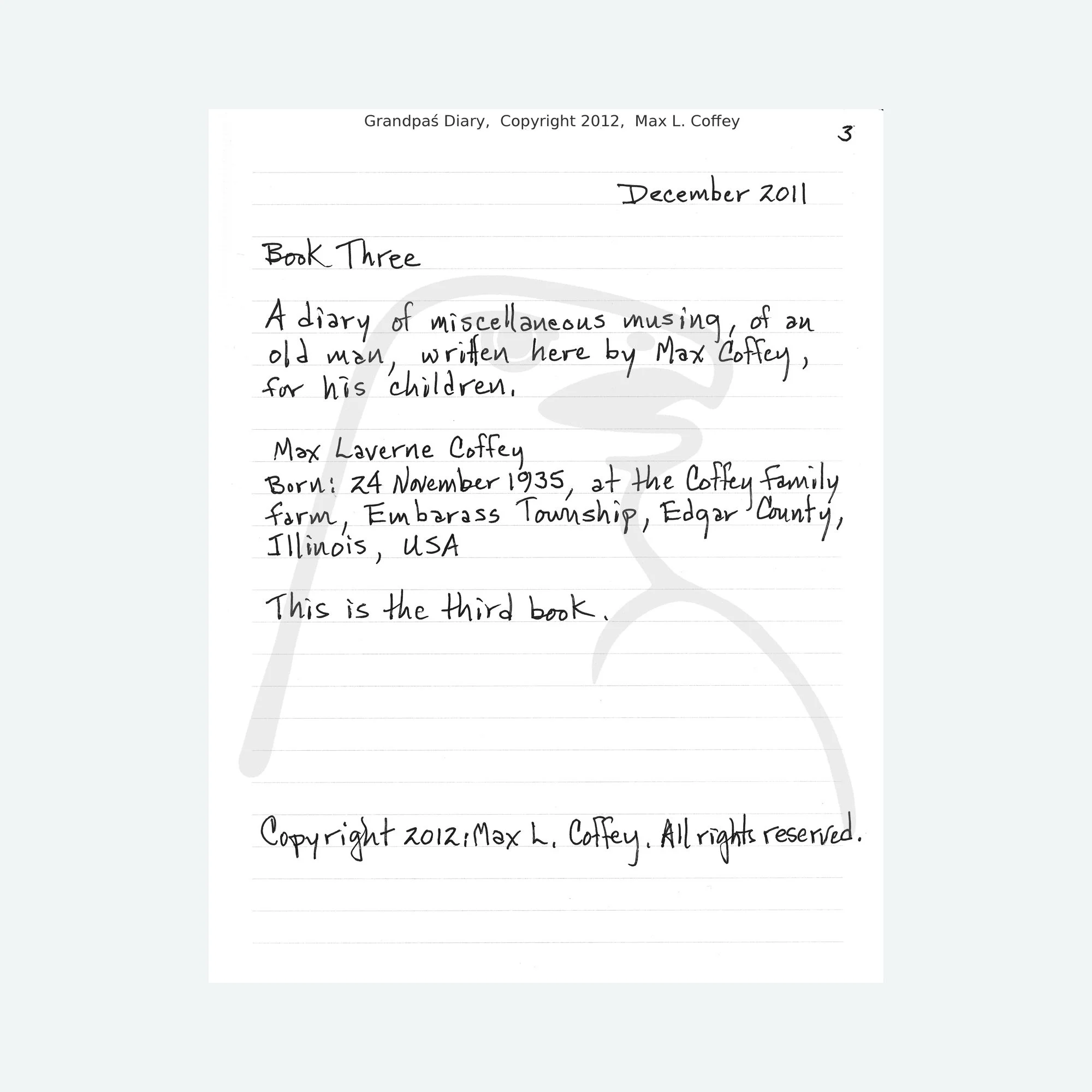 Grandpas Diary 2012