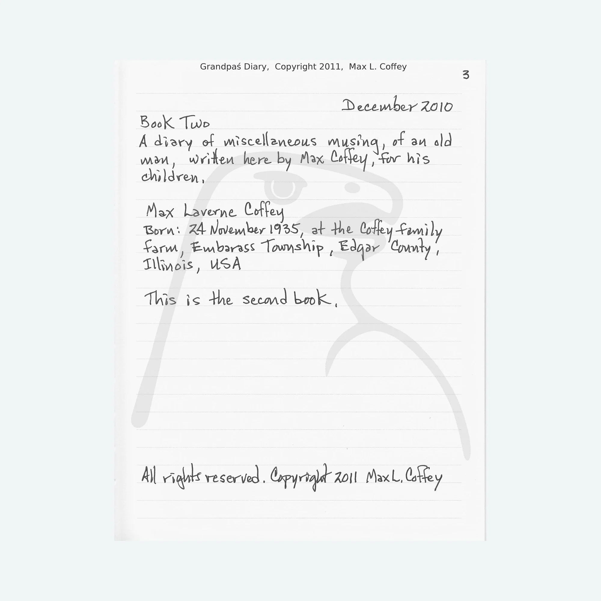 Grandpas Diary 2011