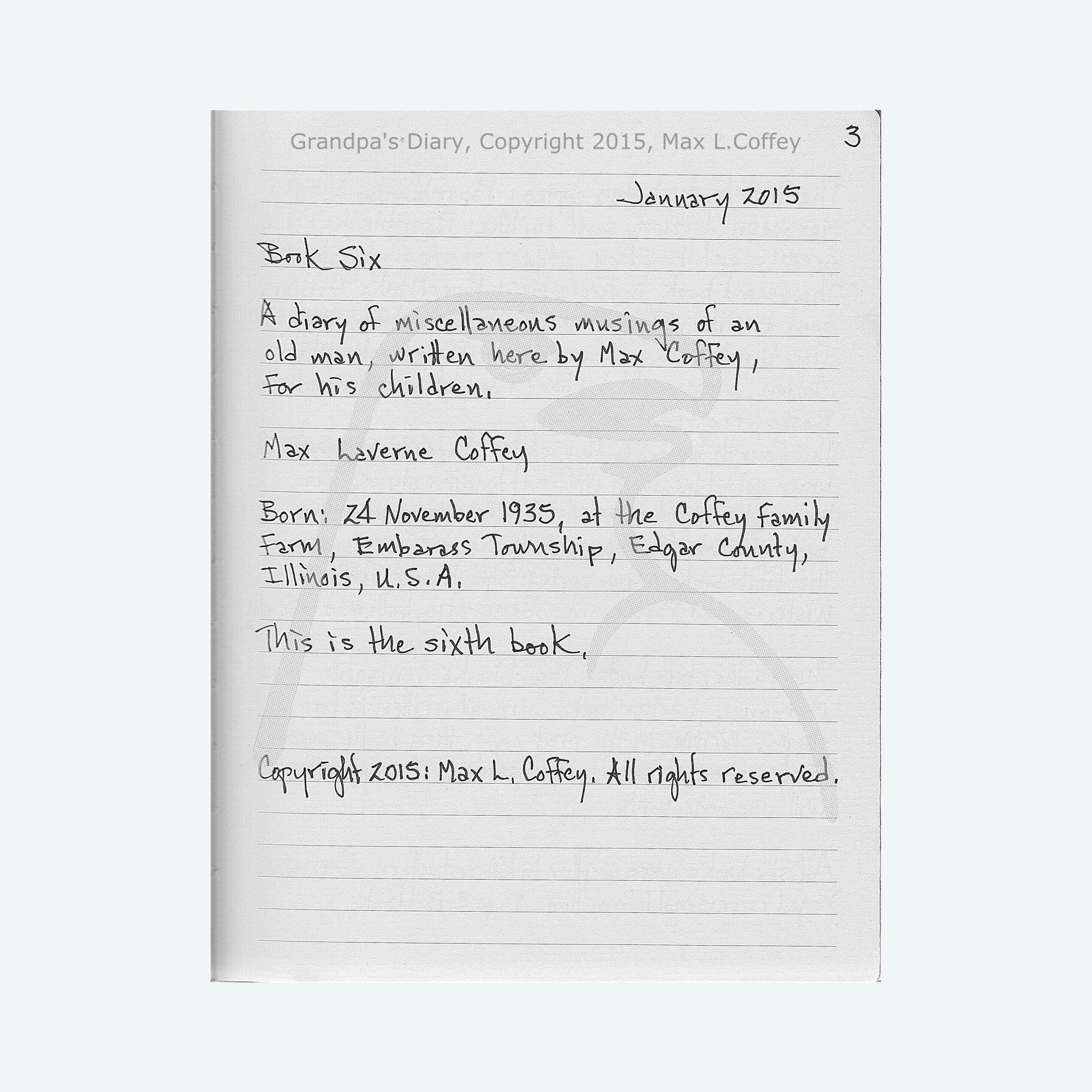 Grandpas Diary 2015