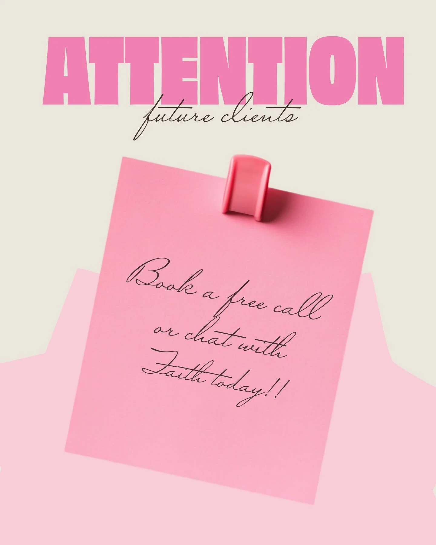 🌸 Hey future clients! 🌸
I&rsquo;d love to get to know you and hear all about your ideas, goals, or projects. Whether you&rsquo;re just curious or ready to take the next step, let&rsquo;s hop on a free call or have a quick chat! No pressure&mdash;ju