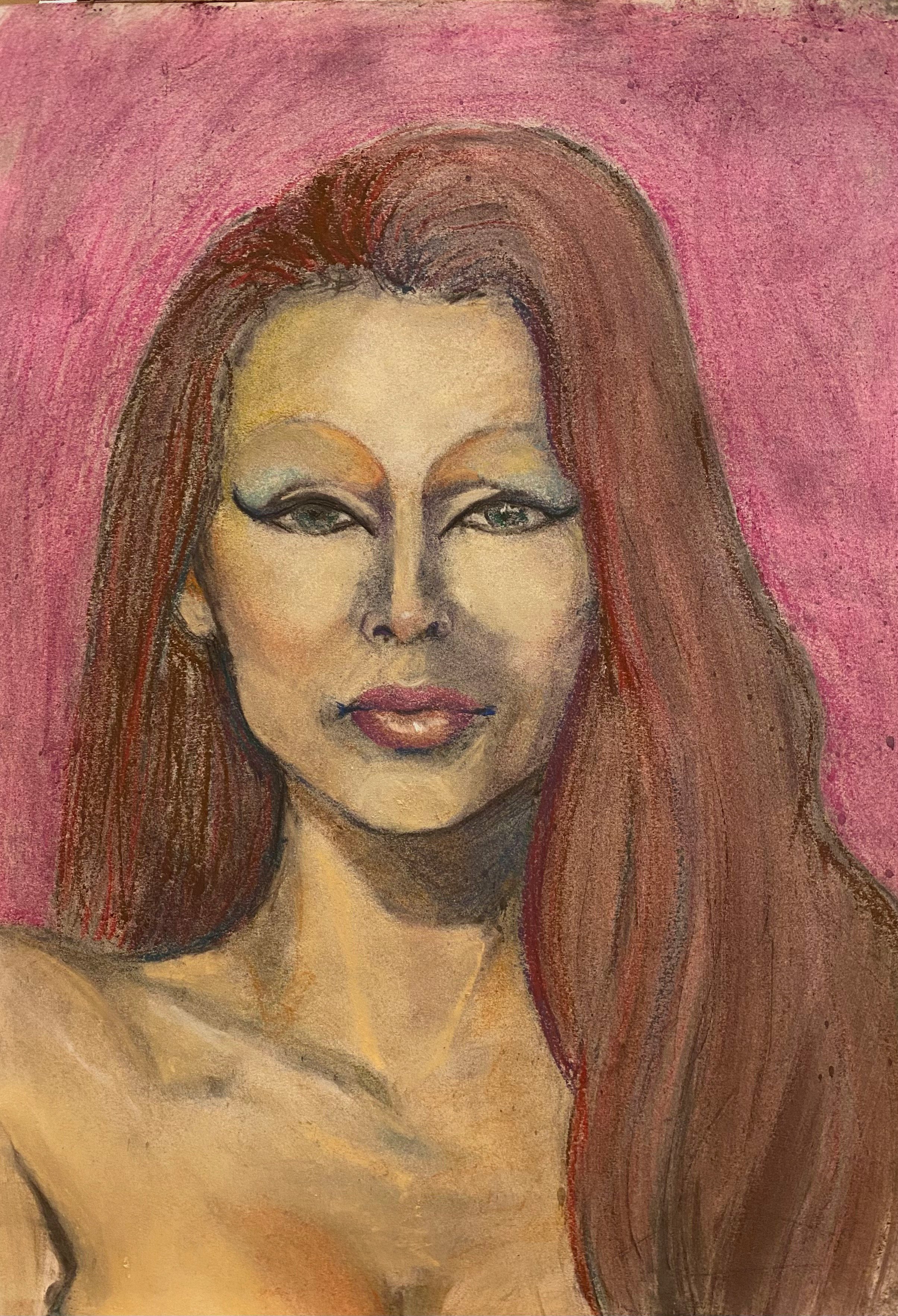 Julia, 2024, soft pastel on paper, 24 x 18 in