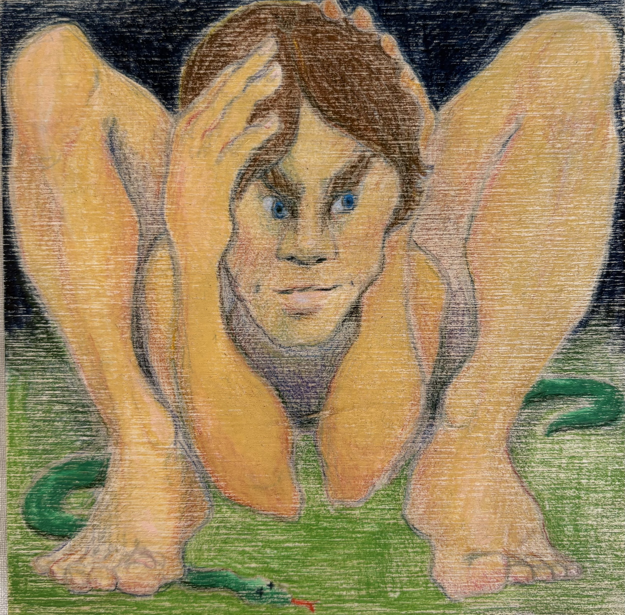 colored pencil on birch panel, 6x6"