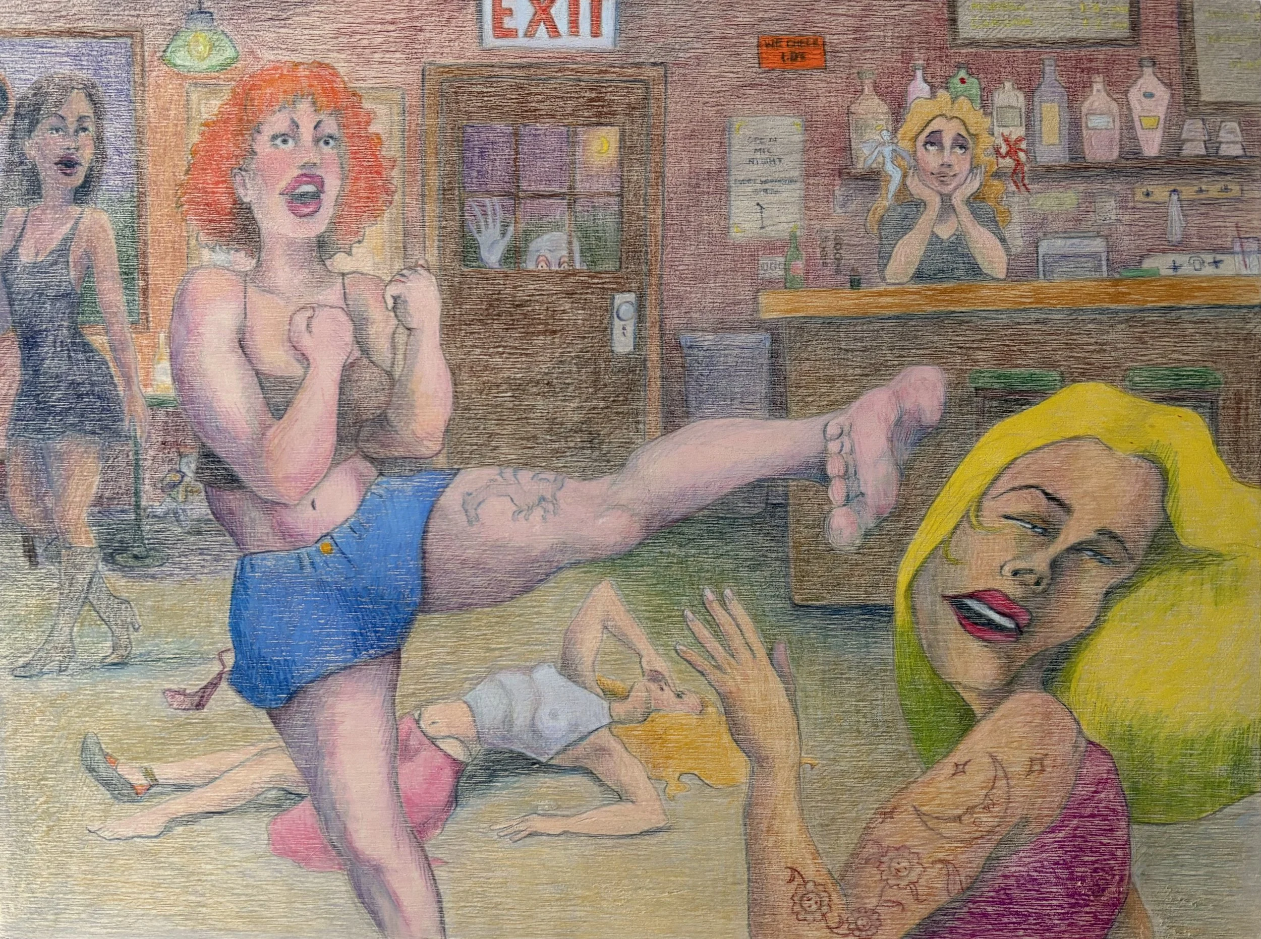 colored pencil on birch panel, 12x18"