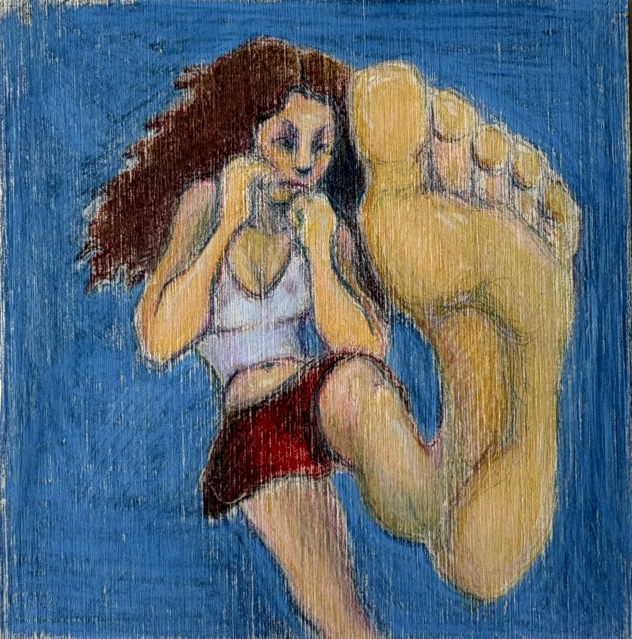 colored pencil on birch panel, 4x4"