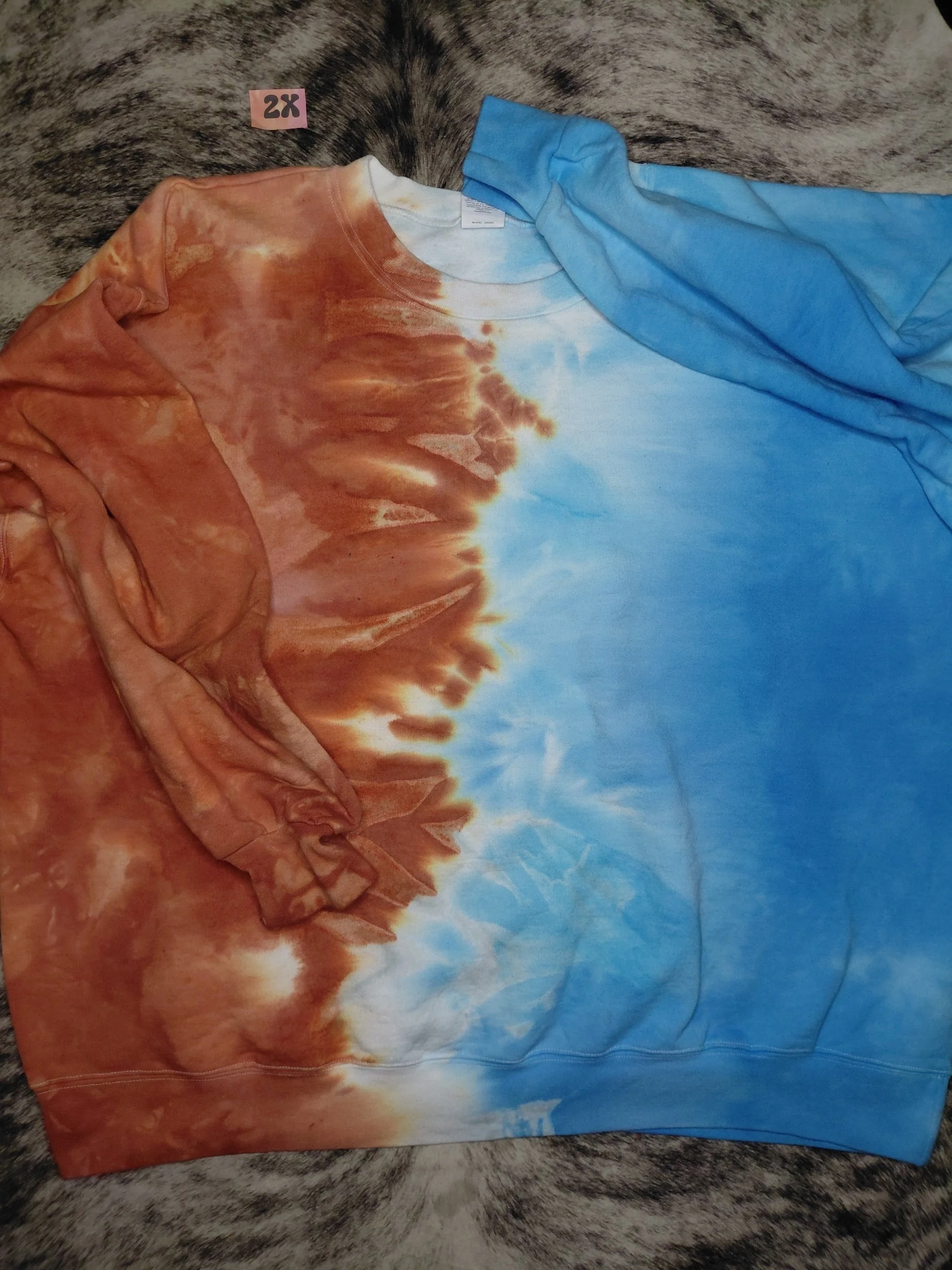 2X crew sweatshirt tie-dye