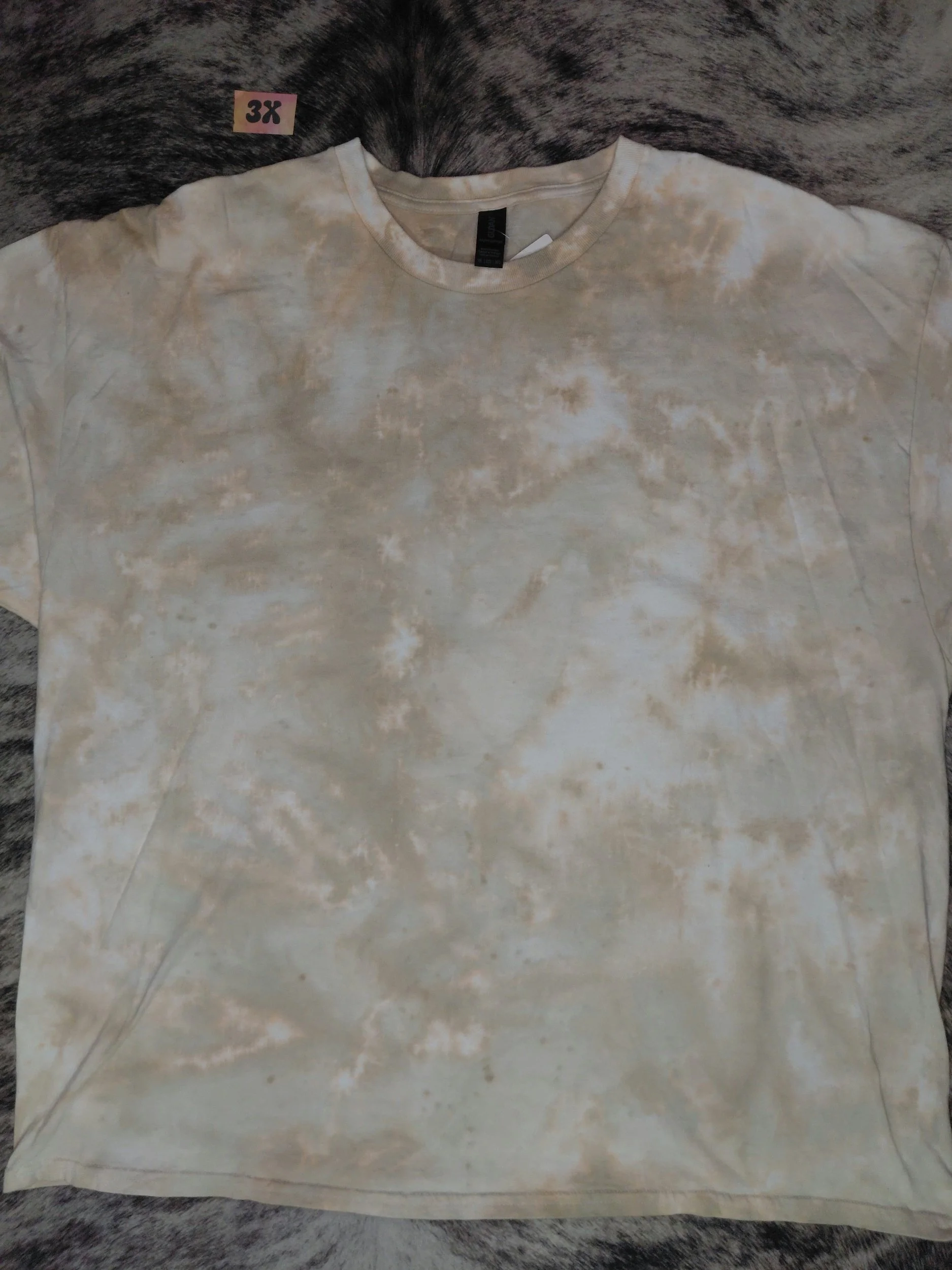 3X Neutral tan tie-dye