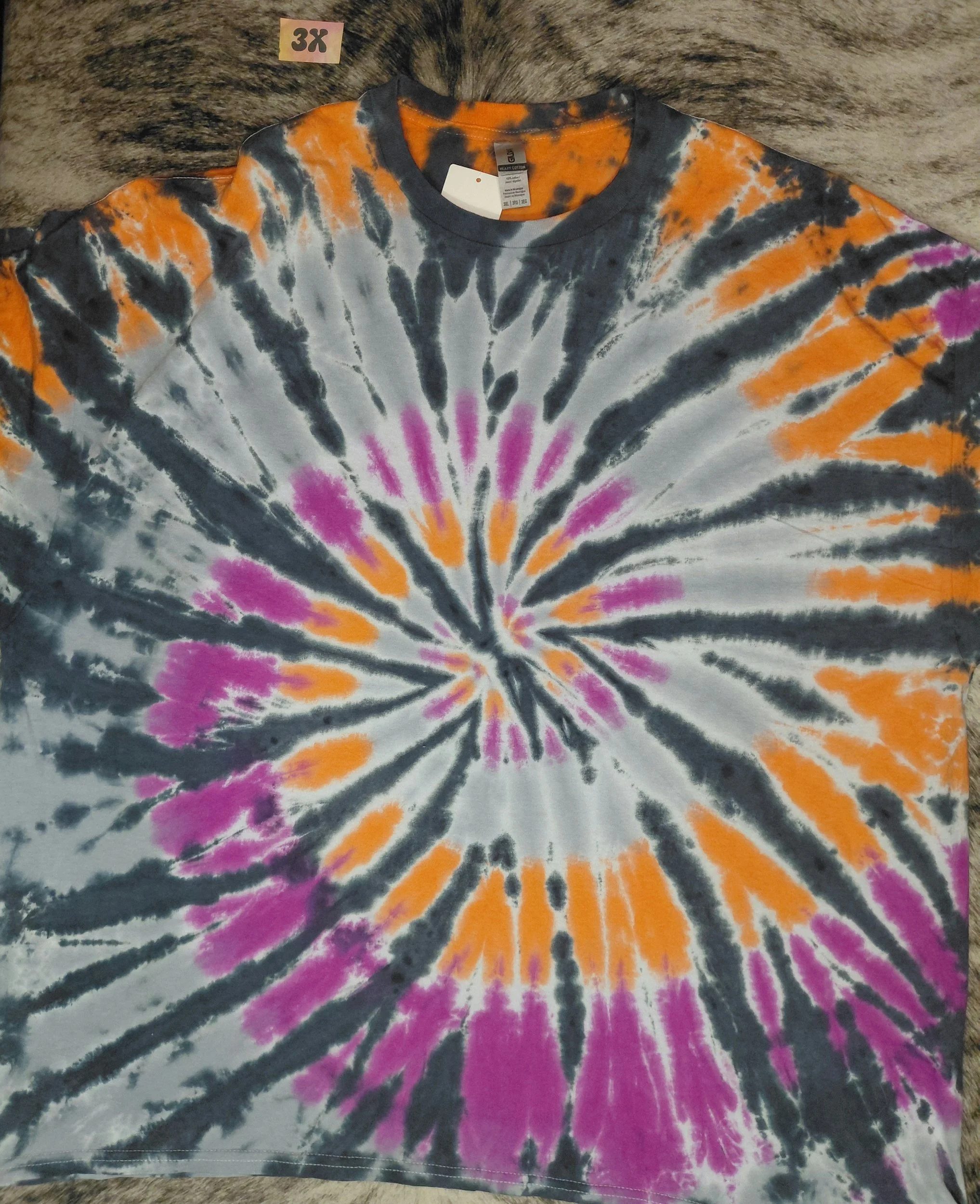 3X spiral tie-dye