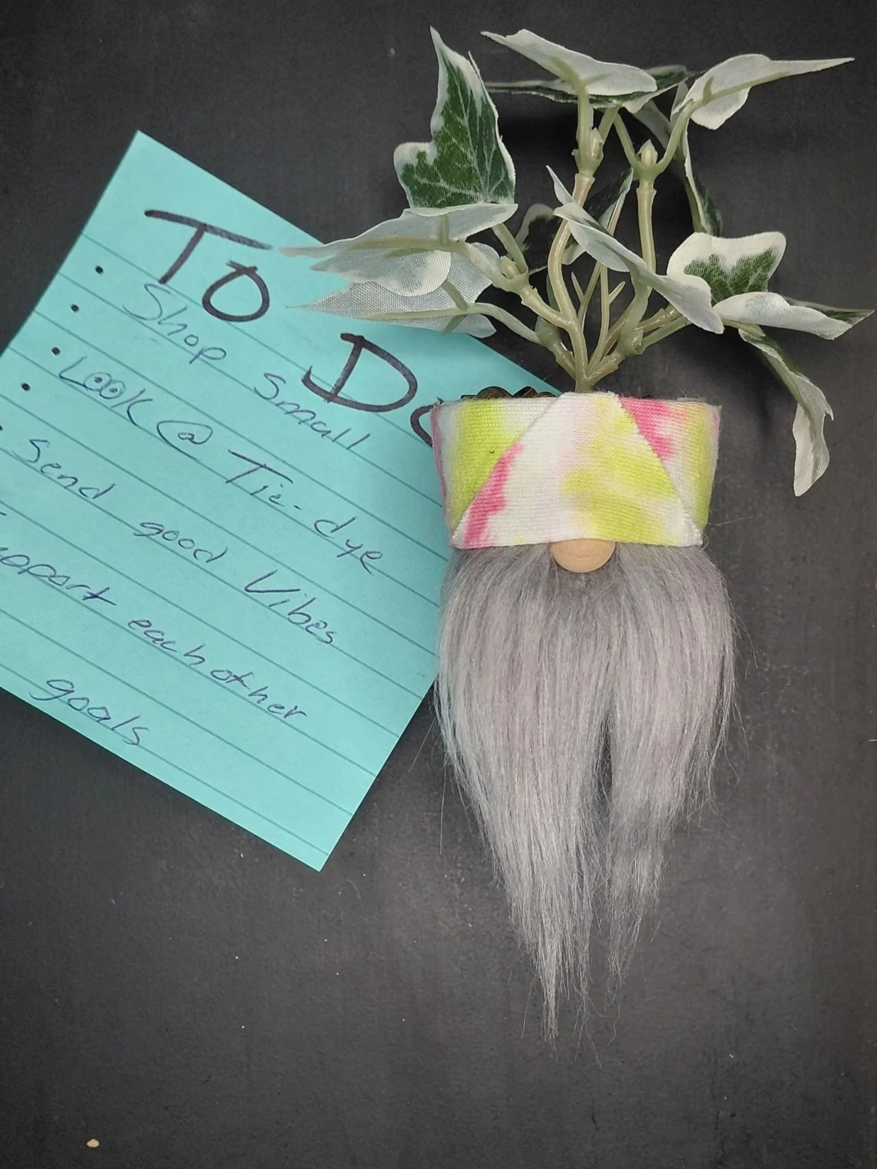 Gnome Faux plant Magnet