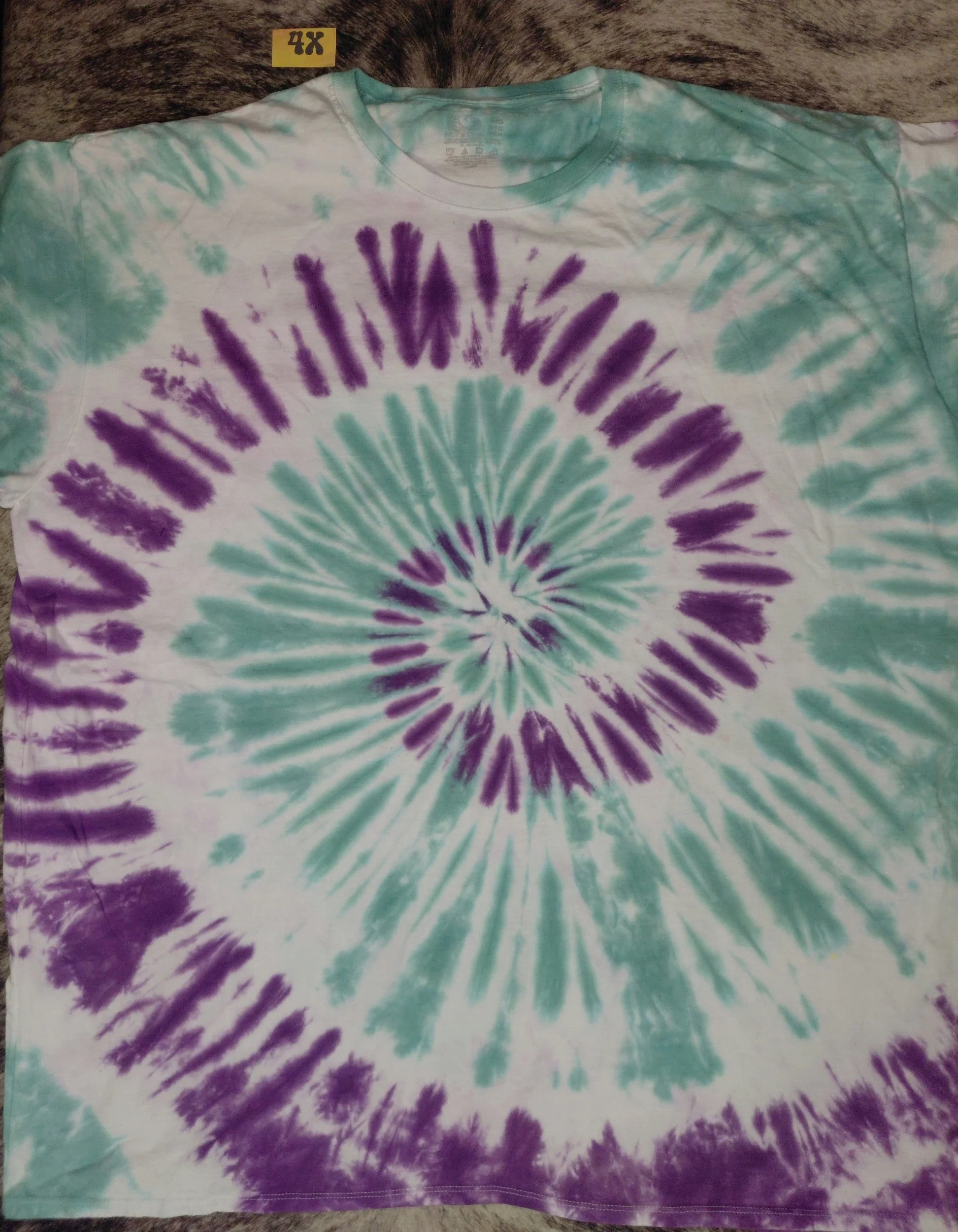 4x spiral Purple and teal