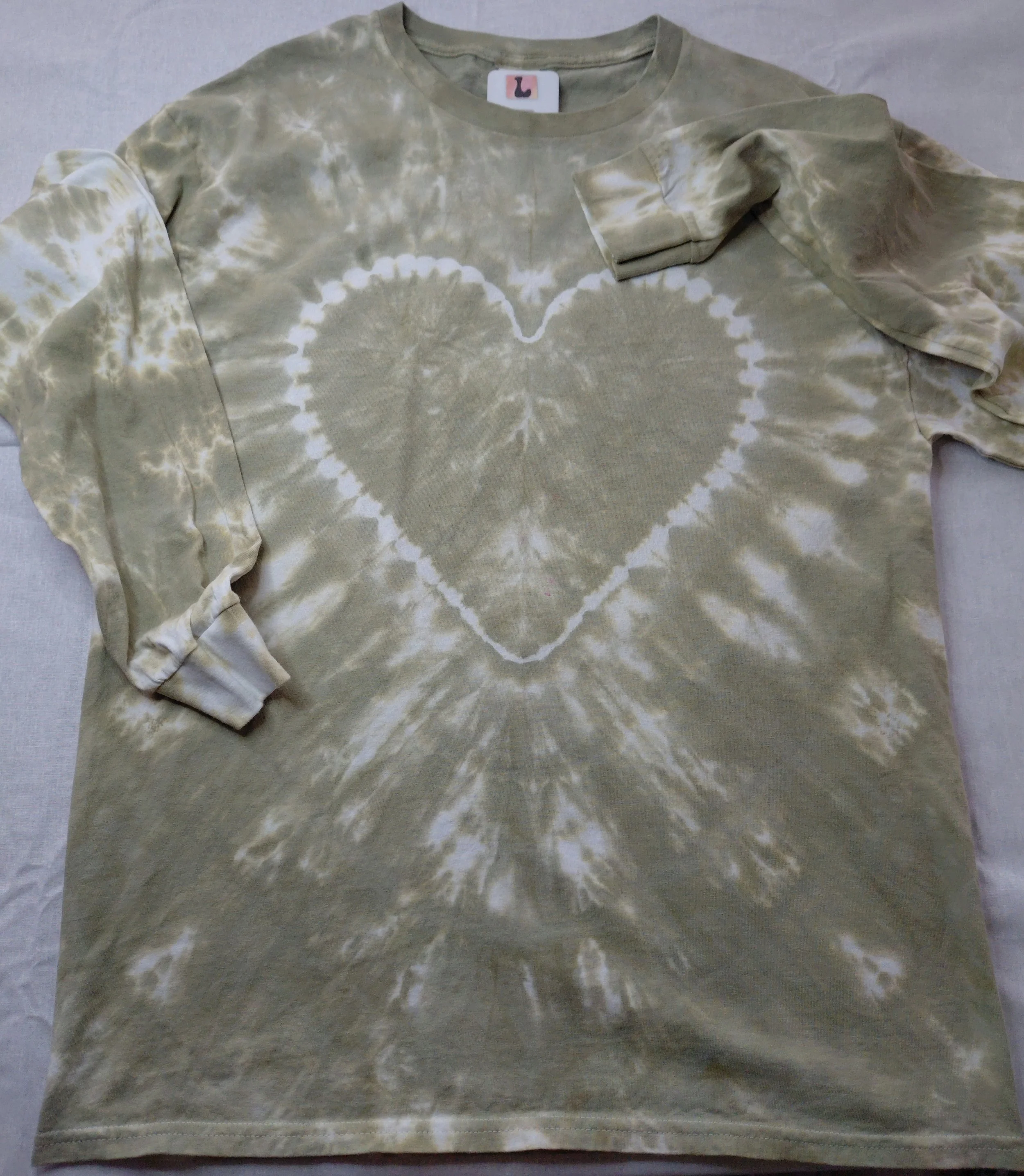 Moss Collection Heart Tie-Dye Long Sleeve | Size Large