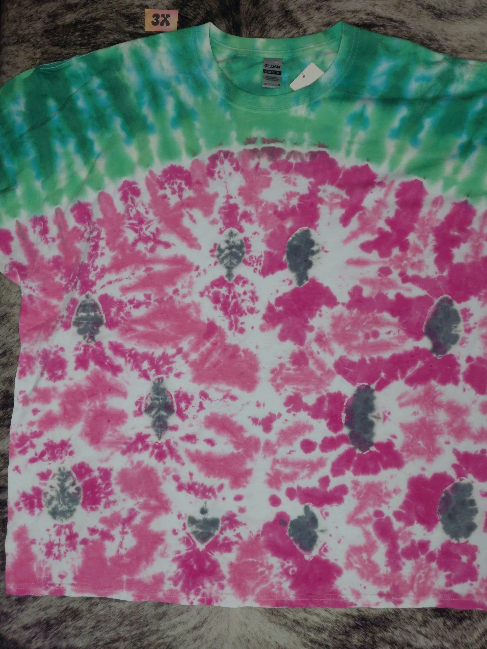3X watermelon tie-dye