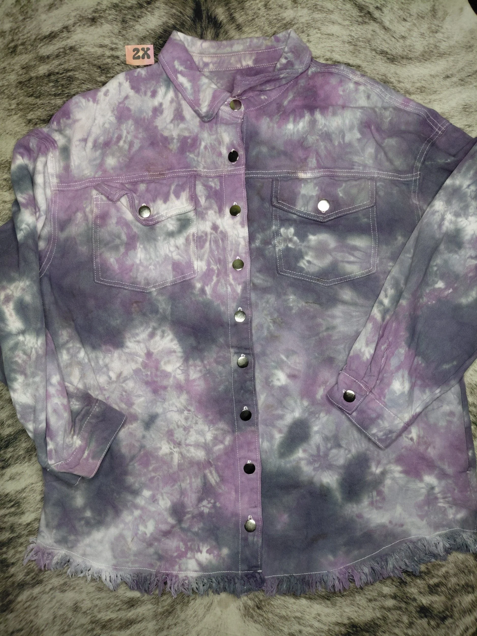 2X Women oversized denim jacket