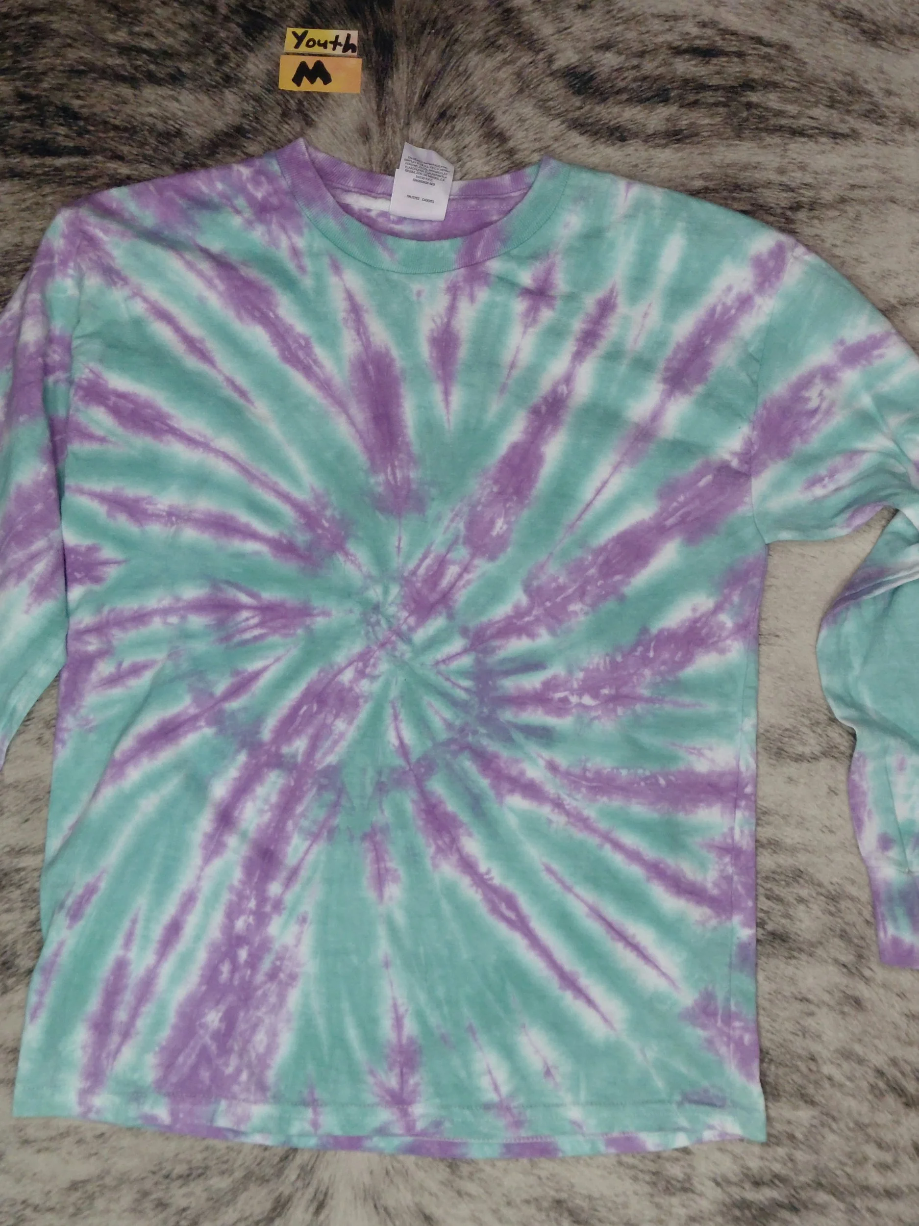 Medium youth long sleeve tie-dye