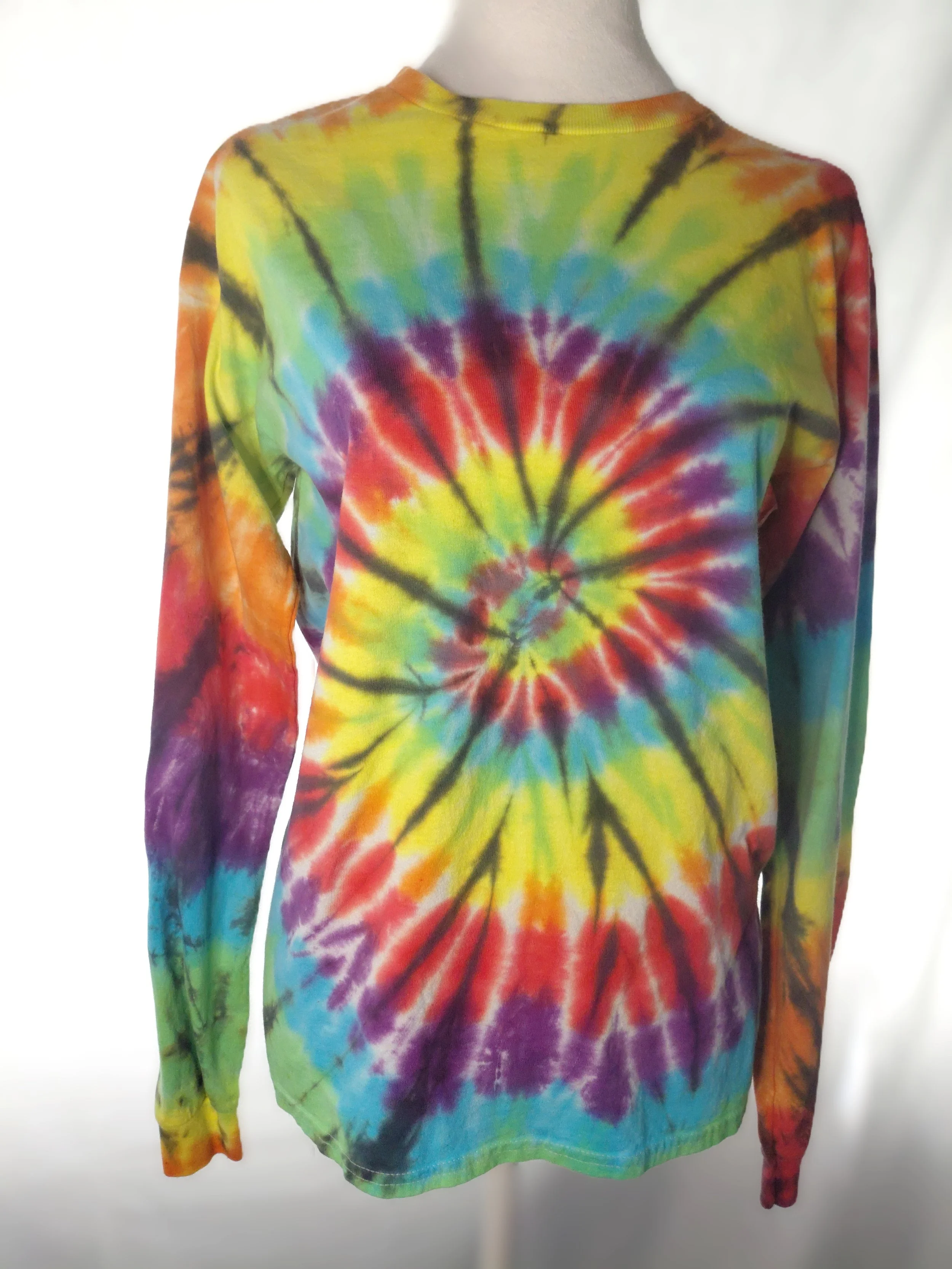 Rainbow Spiral Tie-Dye Long Sleeve Shirt – Size Small – One of a Kind