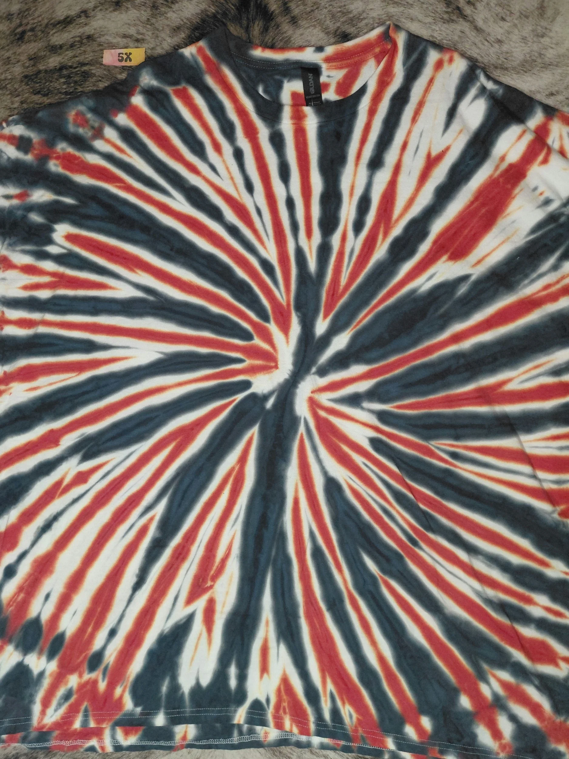 5x black and red spiral