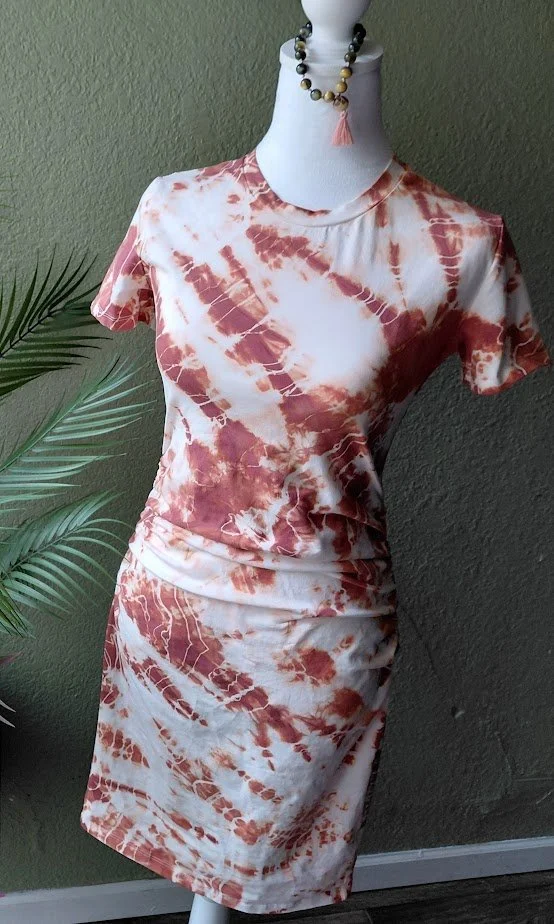 Medium Terracotta Geode Bodycon Sundress – Boho Midi Dress