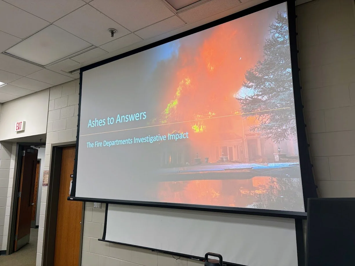 Ashes to Answers: The Fire Department’s Investigative Impact presented for kean fire safety at the mercer county fire academy 