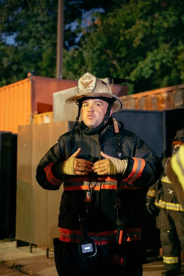 Chief Arroyo prepping class before their first burn of the night. 10/1/2026