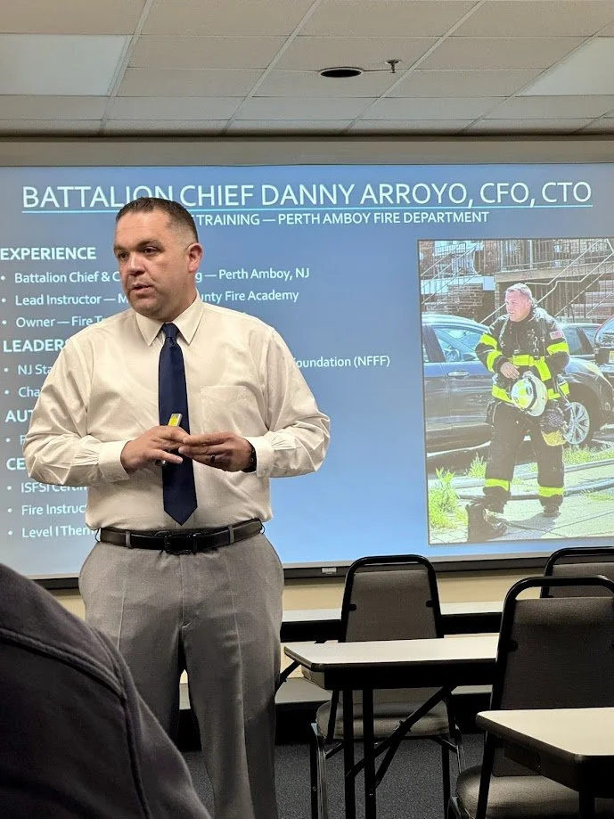 BC Arroyo Teaching Understanding Fire Dynamics at the Toms River Fire Academy 5/12/2026