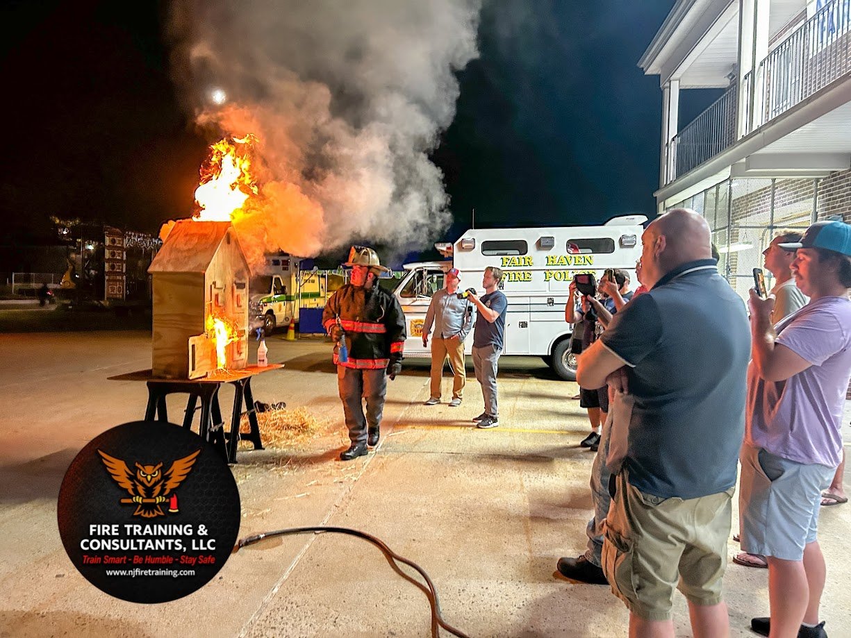 BC Arroyo at the Fire Haven Fire Department doing a Live Fire Demo after his Fire Behavior Lecture. 