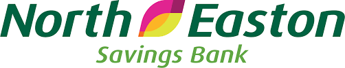 North Easton Savings Bank logo with green text and a colorful leaf symbol