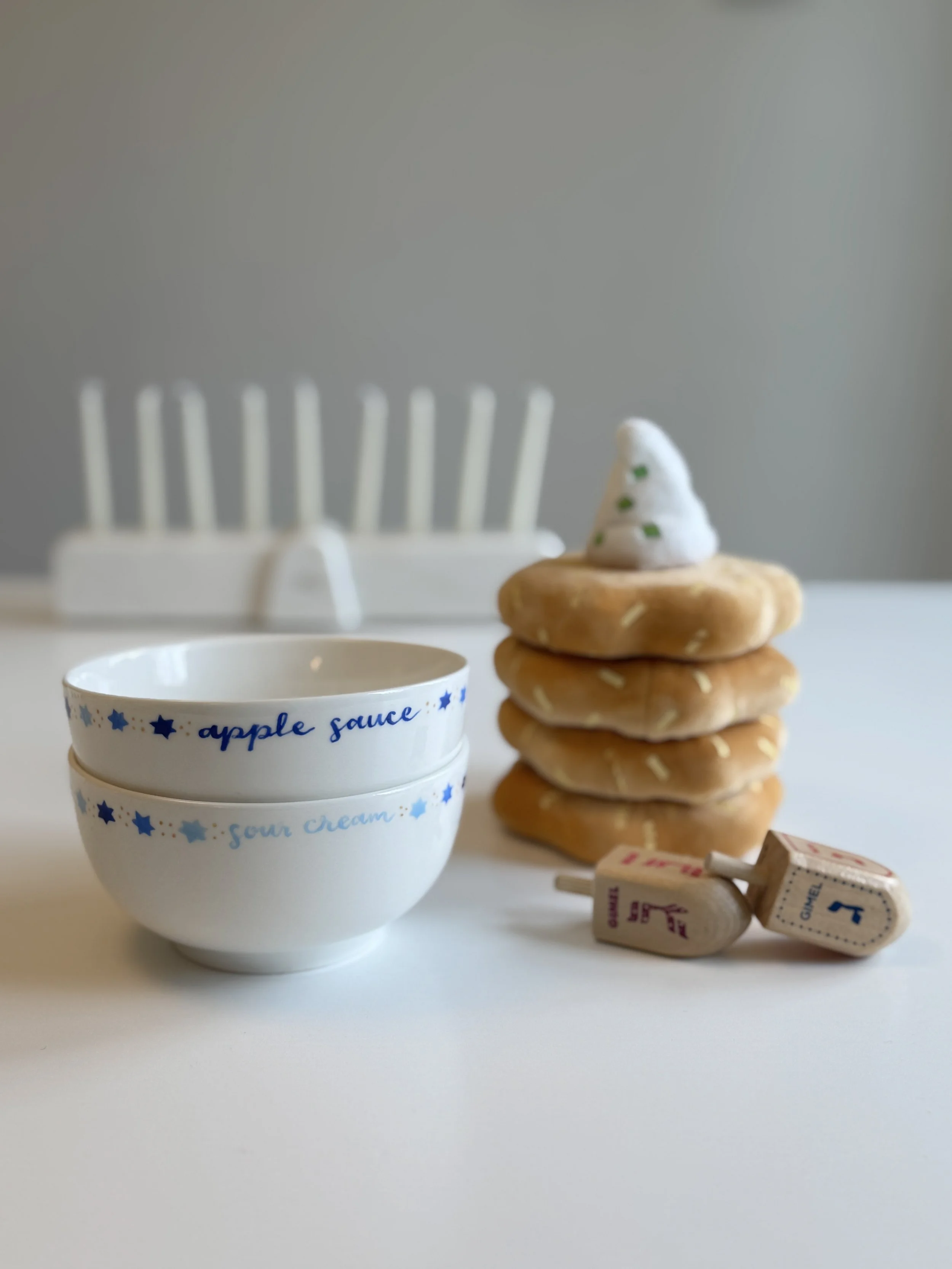 hanukkah apple sauce & sour cream set | mini bowl [SOLD OUT]