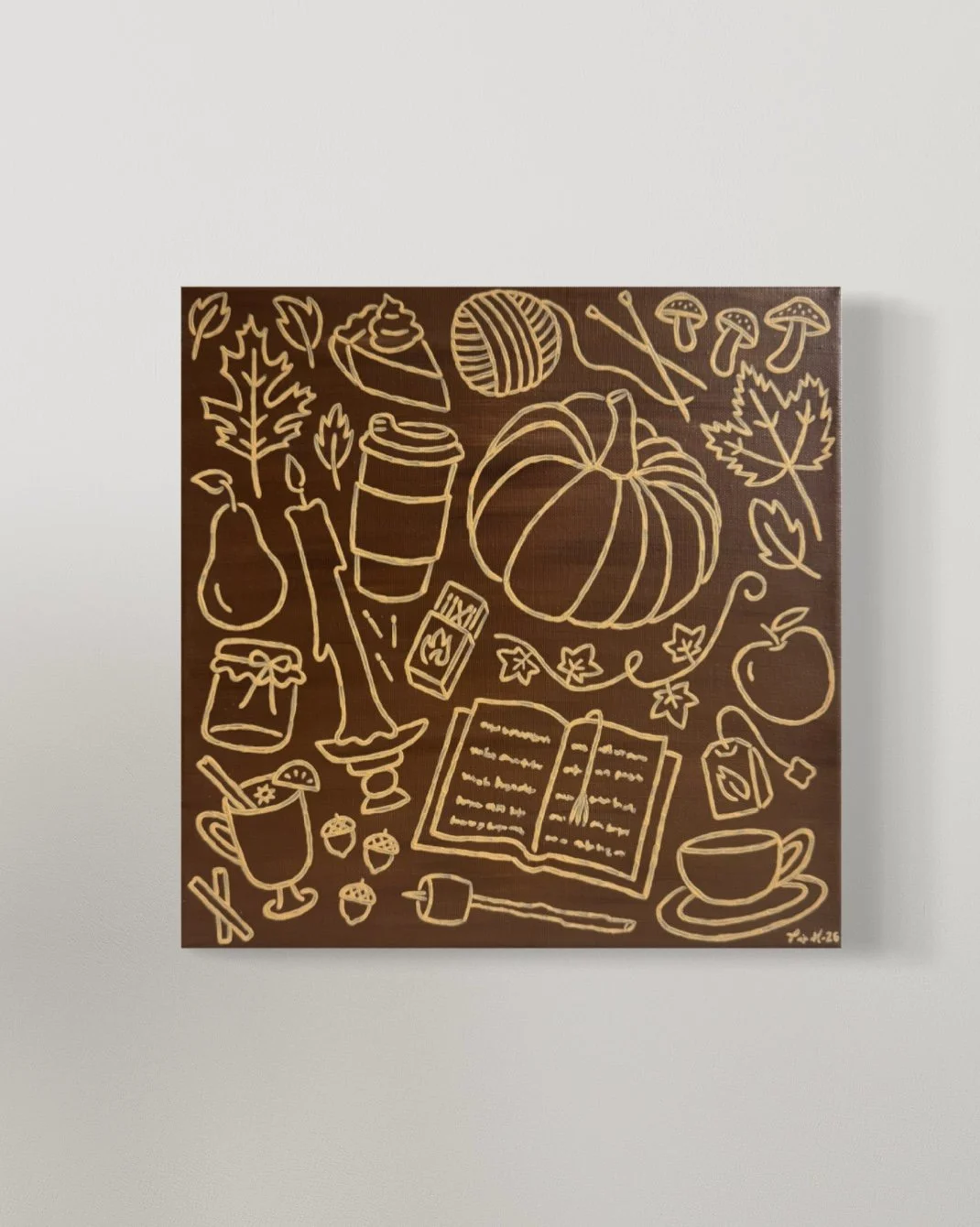Cozy Dopamine Menu | 12"x12" | 2026 | $200 