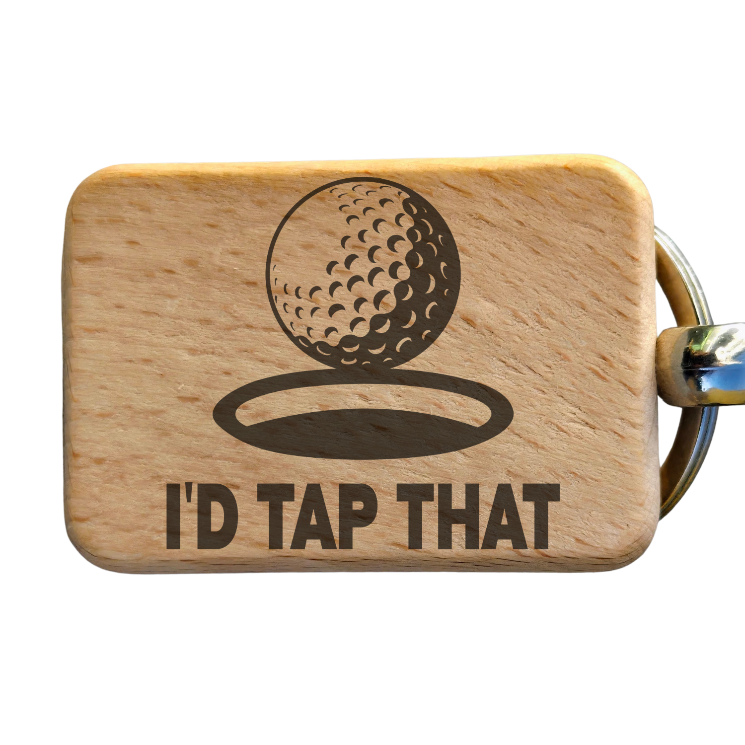 Golf Lover's Wooden Keychain