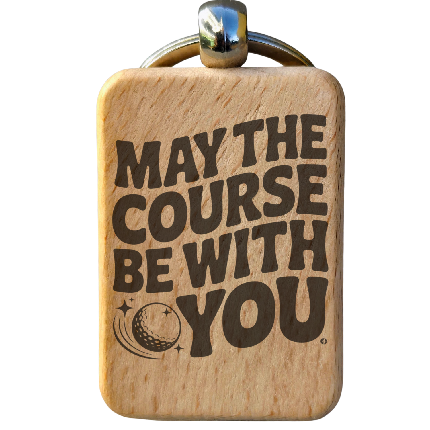 Golf Enthusiast's Wooden Keychain