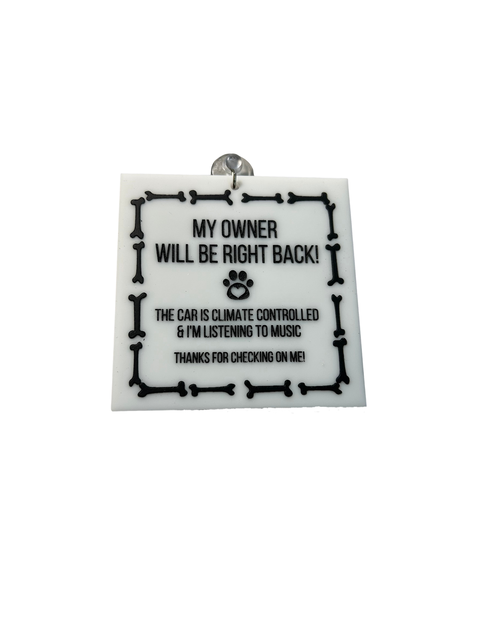 Pet Sign for Car Window