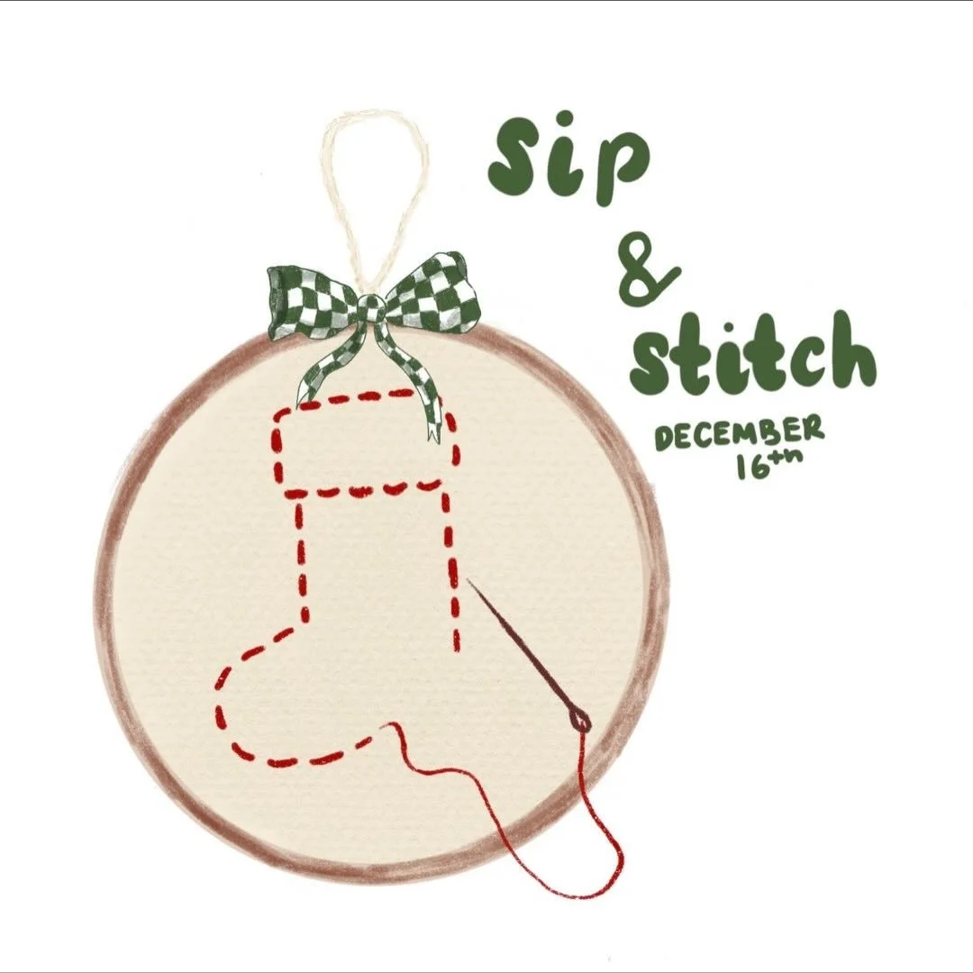 join us for a cozy christmas cafe craft night 🧵🎄 with @sunshinemadegoodsco 

sip something festive, stitch something sweet, &amp; settle in with us for a slow creative december evening. 12.16 &bull; link to tickets in stories &amp; bio 💫