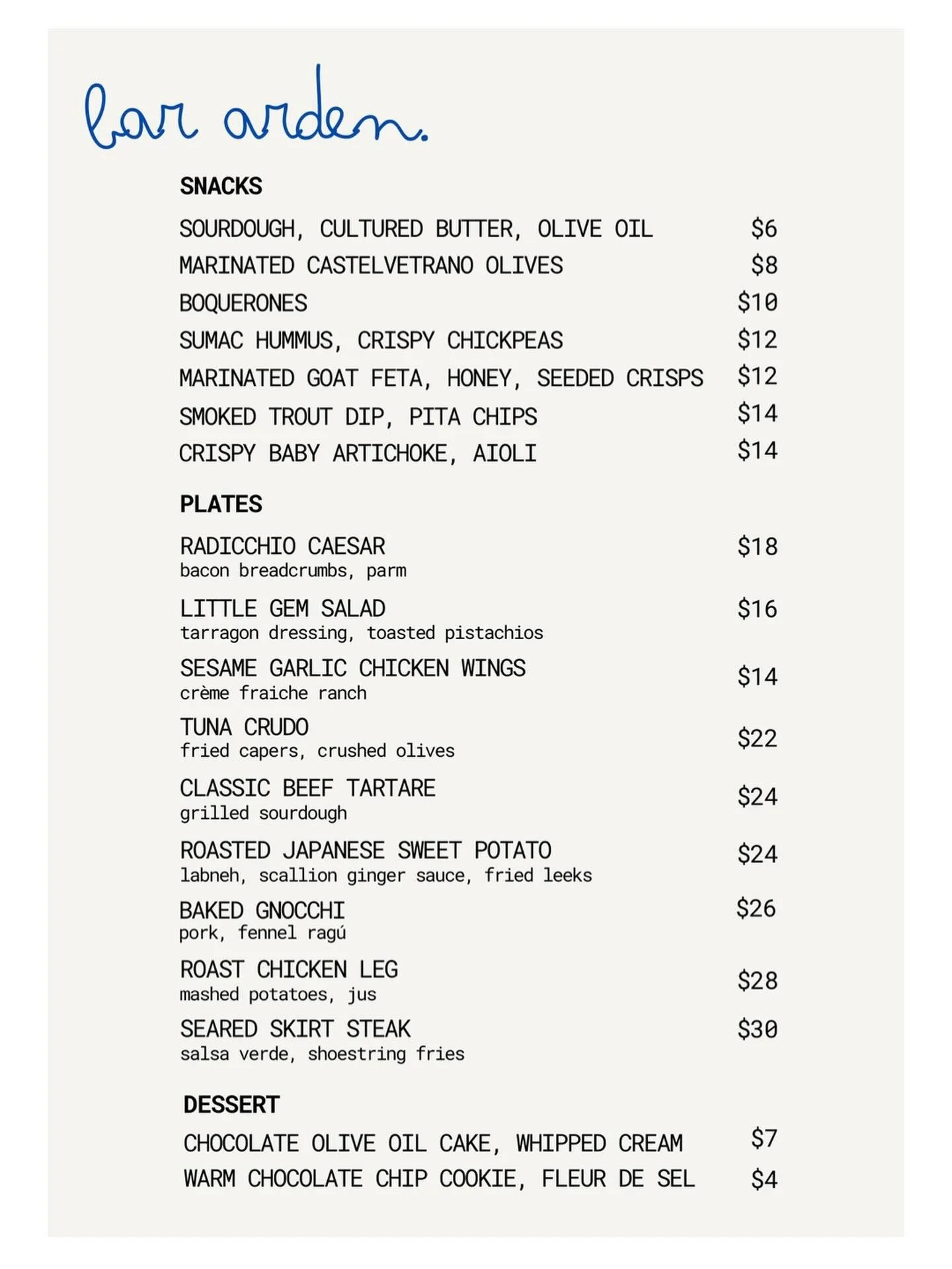 it&rsquo;s friday &amp; we&rsquo;re in love&hellip; with our bar arden menu 🍸

see you tonight from 5:30-9! reservations available on resy &amp; limited walk-ins welcome 🐚