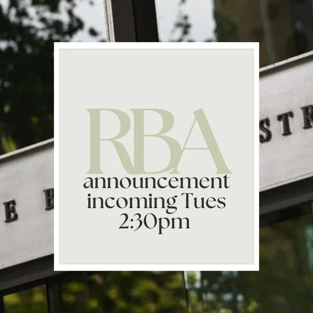 📆 Tuesday 12 August 🥁 Drumroll please&hellip; next interest rate annoucement! At 2:30pm The Reserve Bank of Australia will make its official cash rate announcement &mdash; and while the media will go wild with headlines, what does it actually mean 