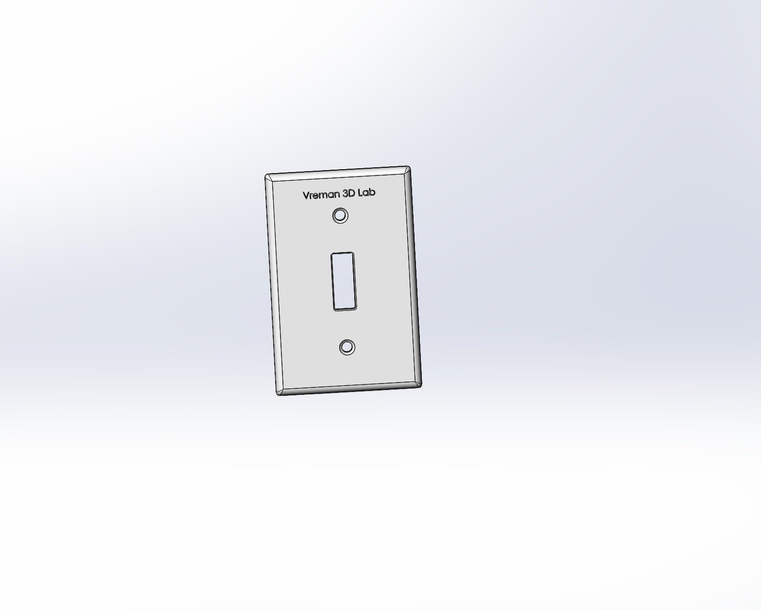 Vreman 3D Lab Light Switch Cover