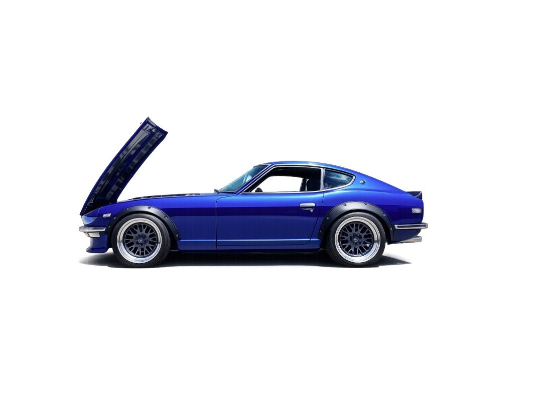 A vintage Datsun 280Z sports car.