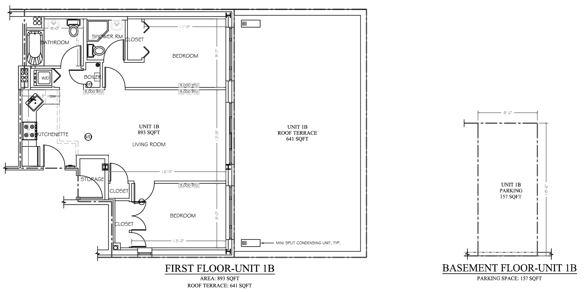 Floor plan for 1B