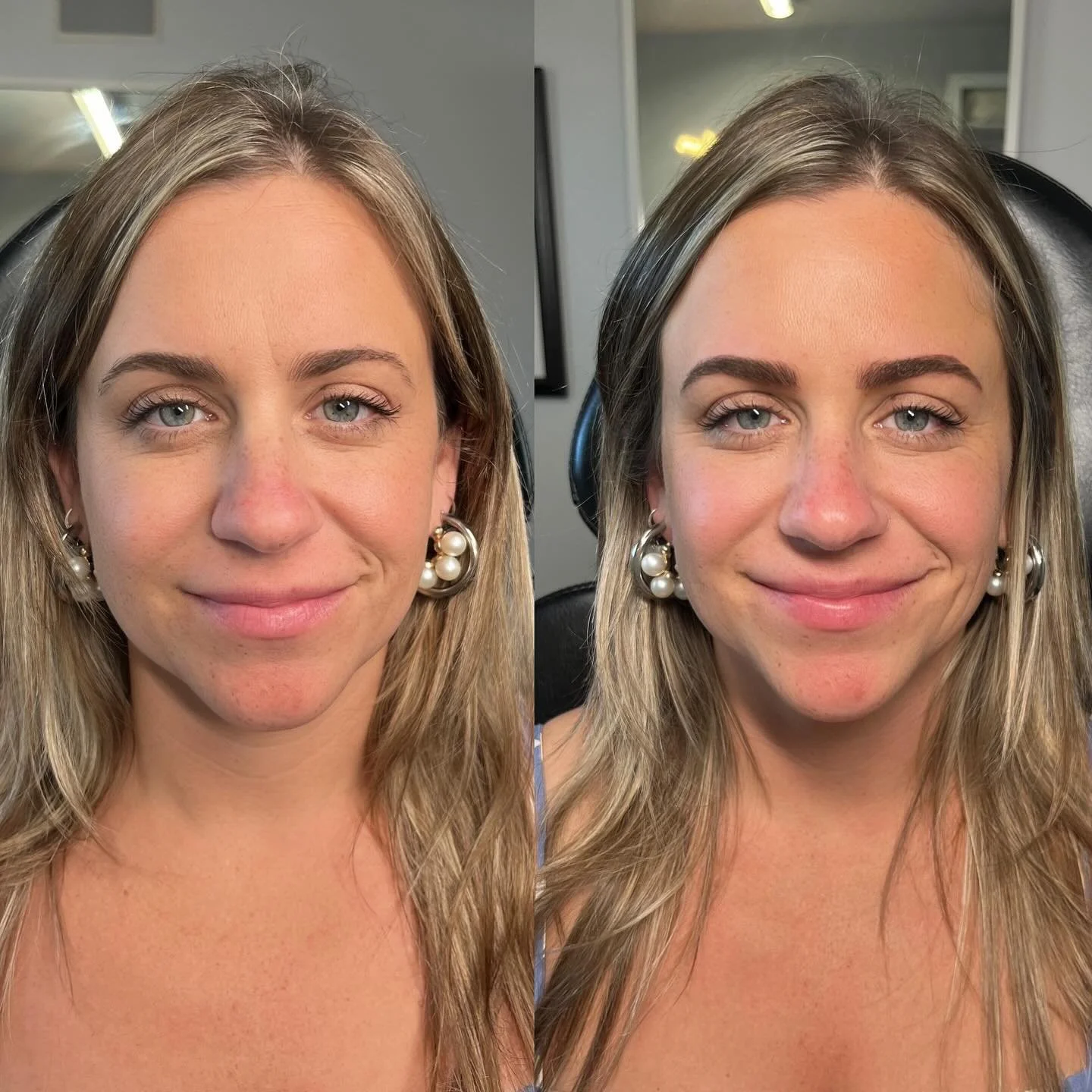 Her brows but better 🤎

We used Microblading &amp; light shading to make her brows more symmetrical. We also decided to create slightly higher tails that suited her face perfectly. 

They will look softer/lighter once they are fully healed! ✨

#micr