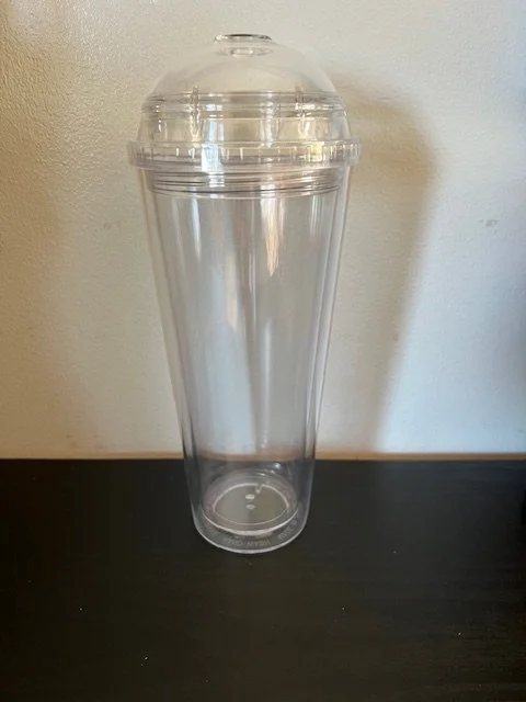 CUSTOM 20oz dome lid. Polycrylic and glitter.