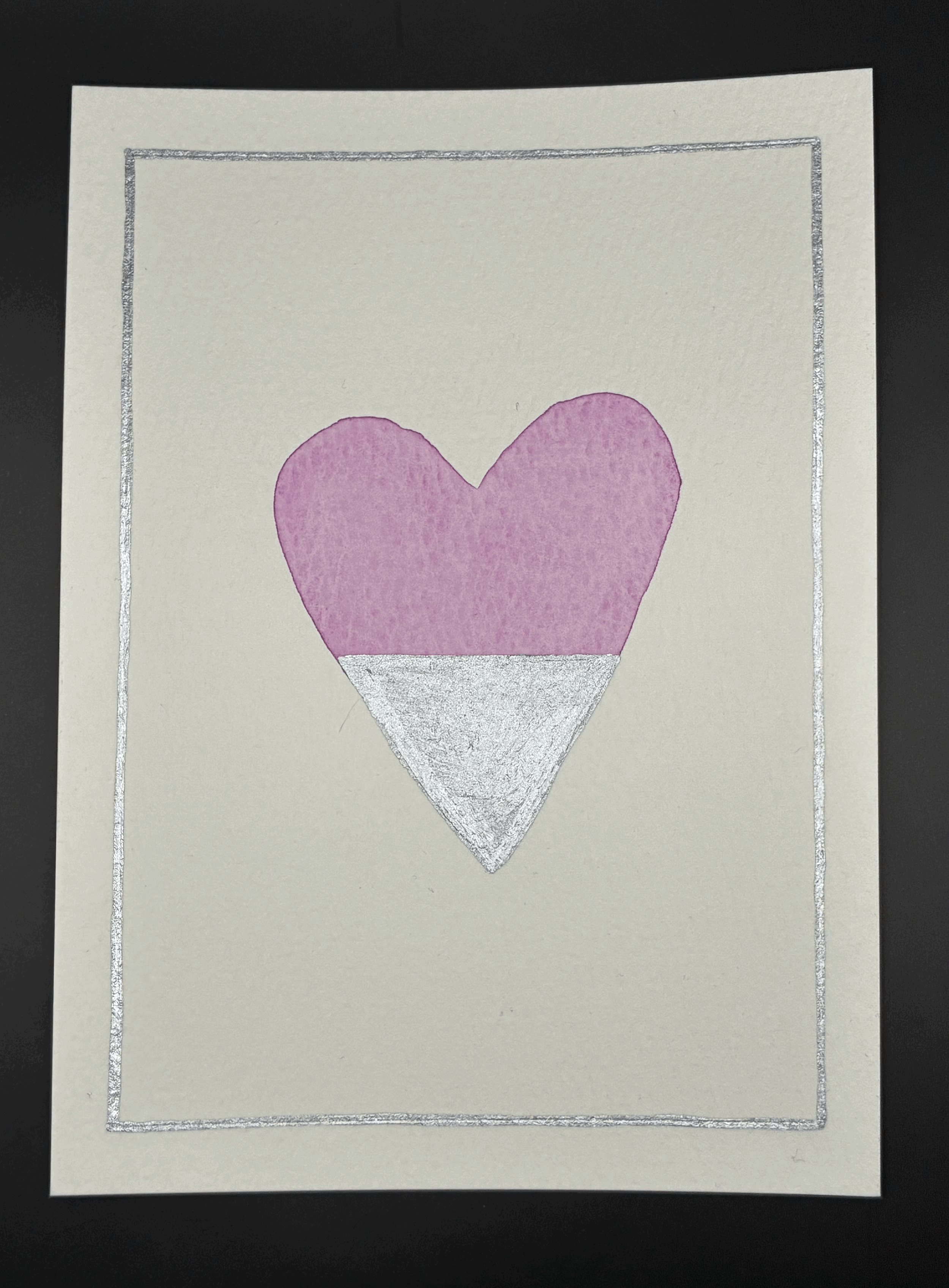 Lilac heart (silver)