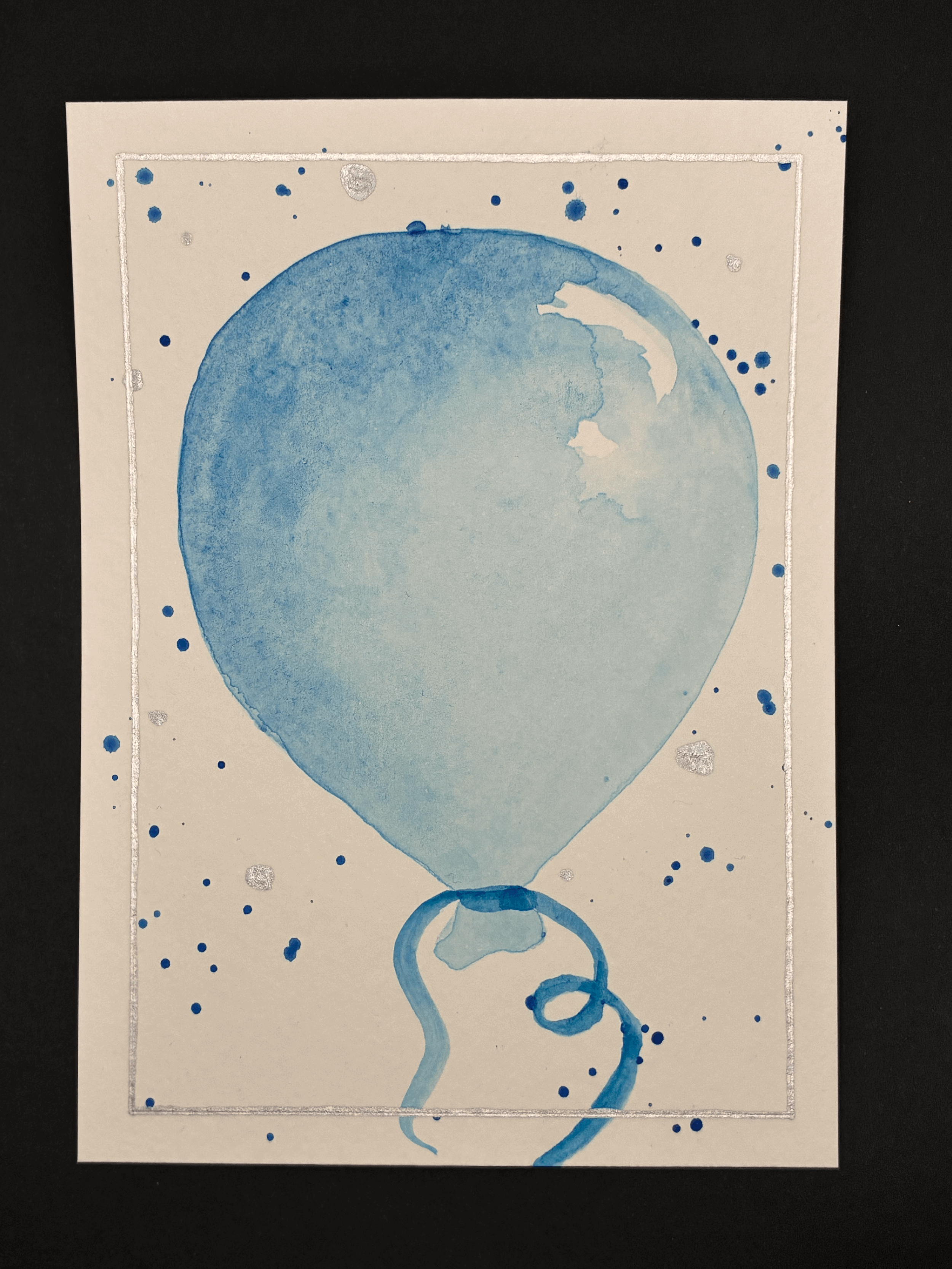 Blue/silver balloon