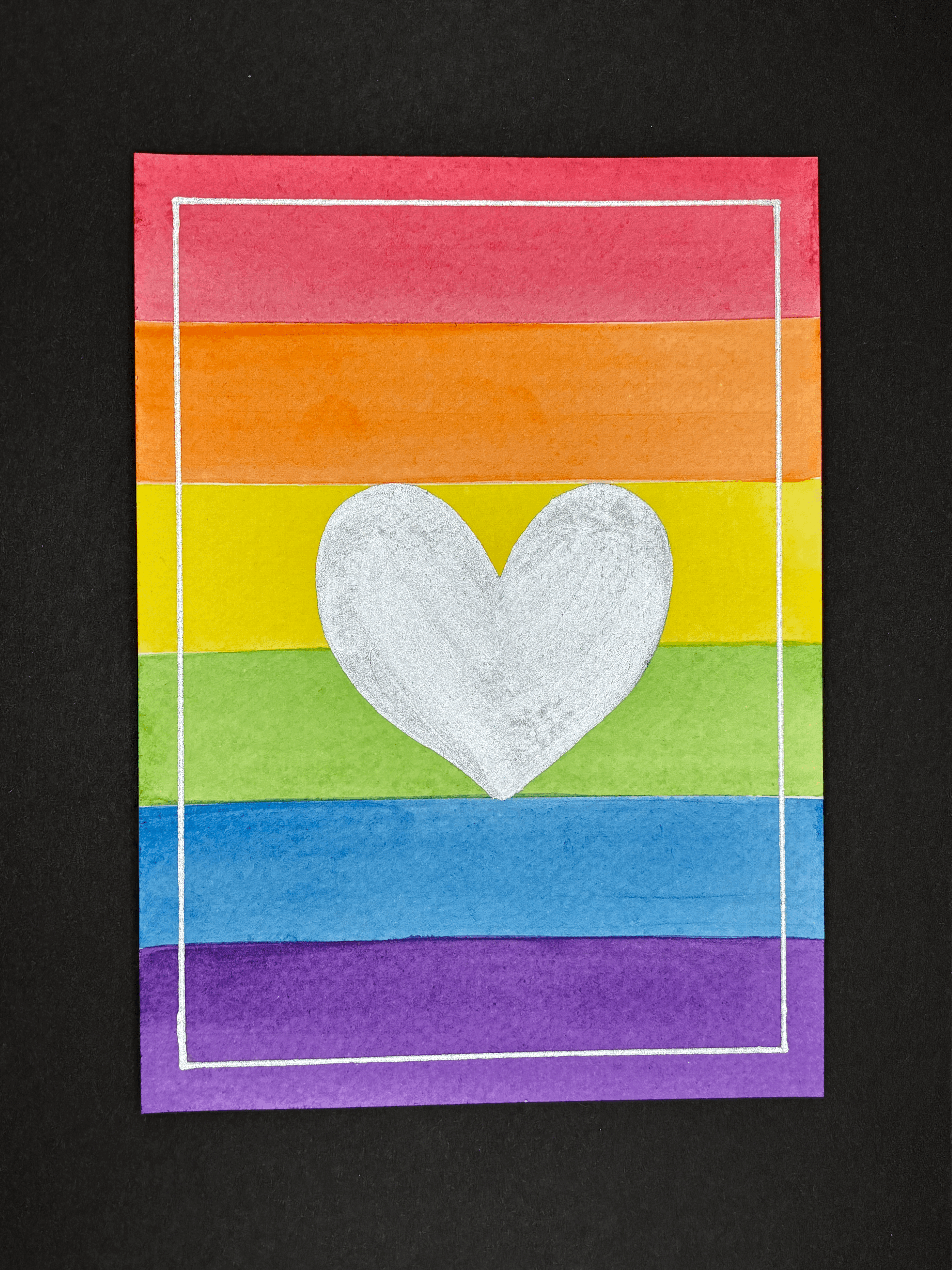 Pride heart/silver 5