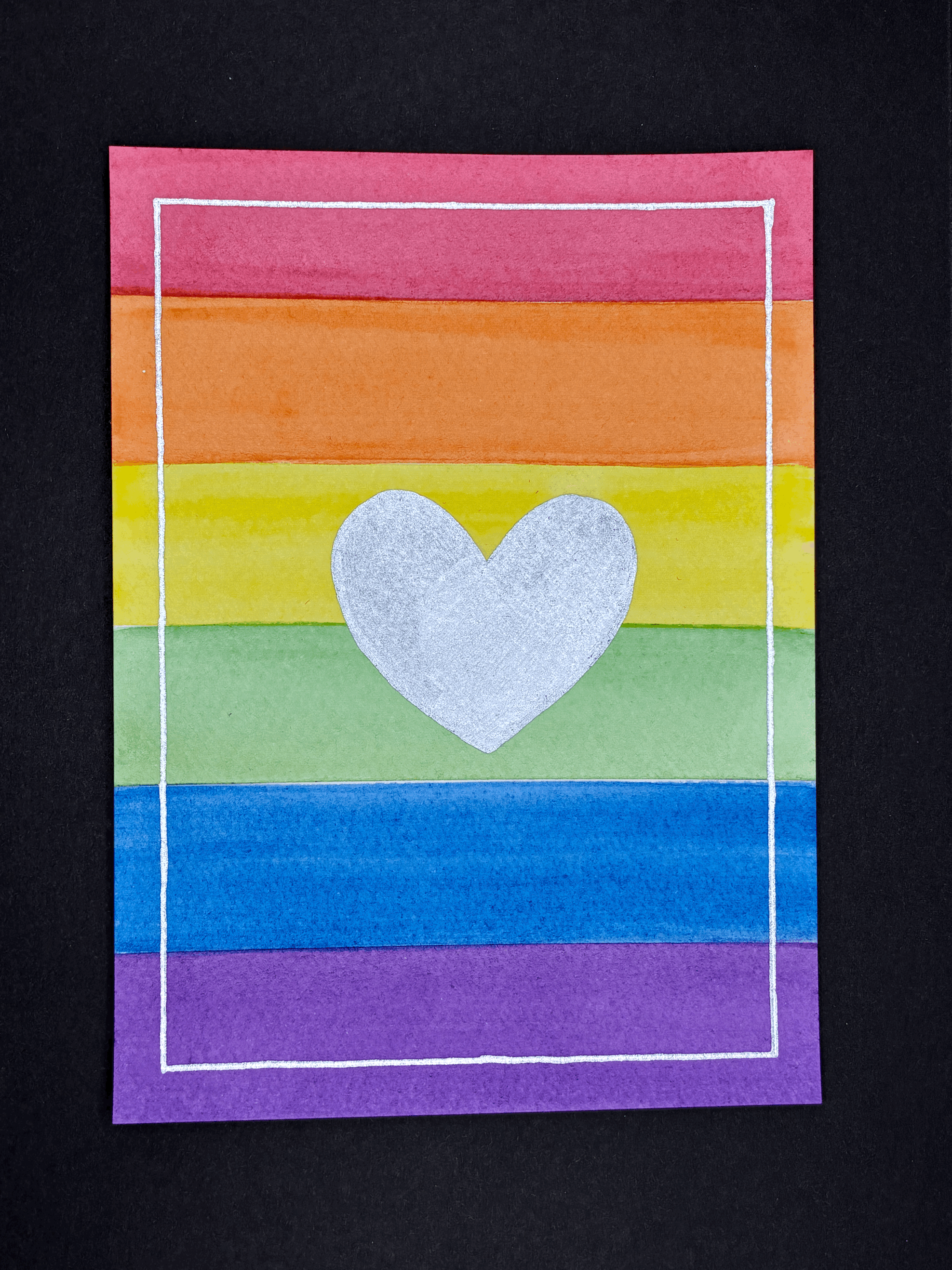 Pride heart/silver 8